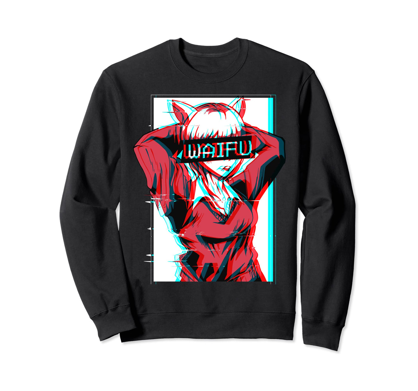 Waifu Neko Anime Cat Japanese Sweatshirt - Novelty Apparel Unisex - T-Shirt, Sweatshirt, Hoodie