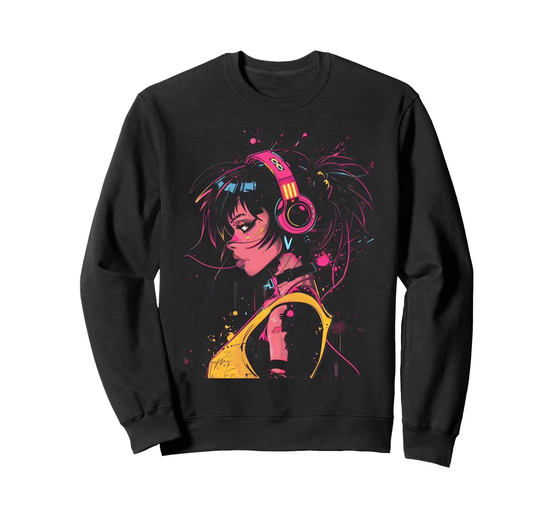 Punk Anime Aesthetic Cyberpunk Vaporwave Sweatshirt - Trendy Graphic Unisex - T-Shirt, Sweatshirt, Hoodie