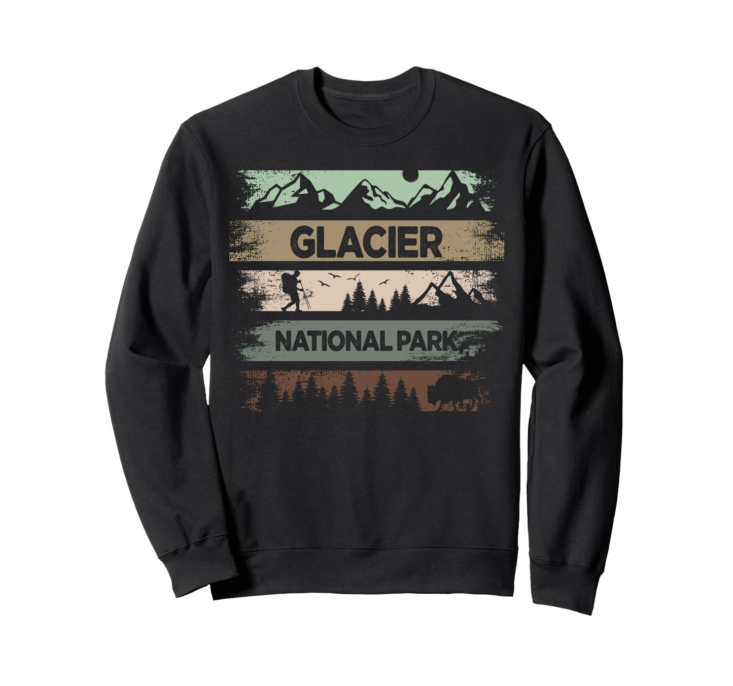 Glacier National Park Us Glacier Sweatshirt - Novelty Apparel Unisex - T-Shirt, Sweatshirt, Hoodie