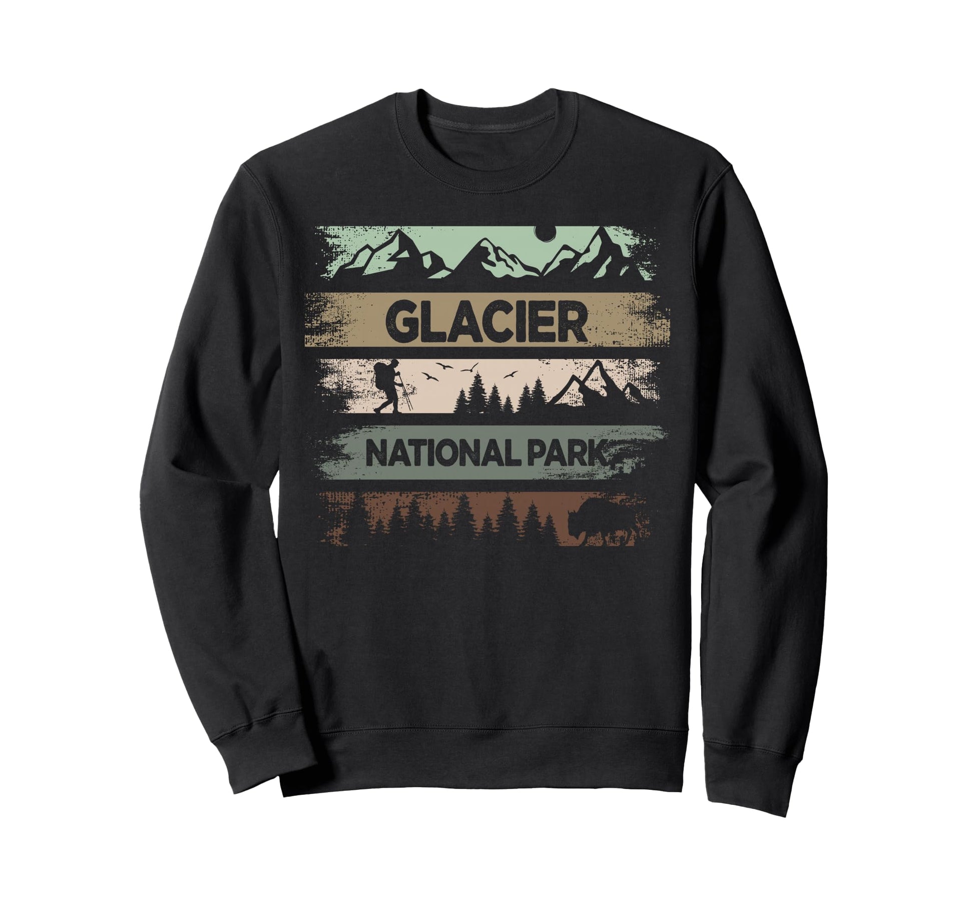 Glacier National Park Us Glacier Sweatshirt - Novelty Apparel Unisex - T-Shirt, Sweatshirt, Hoodie