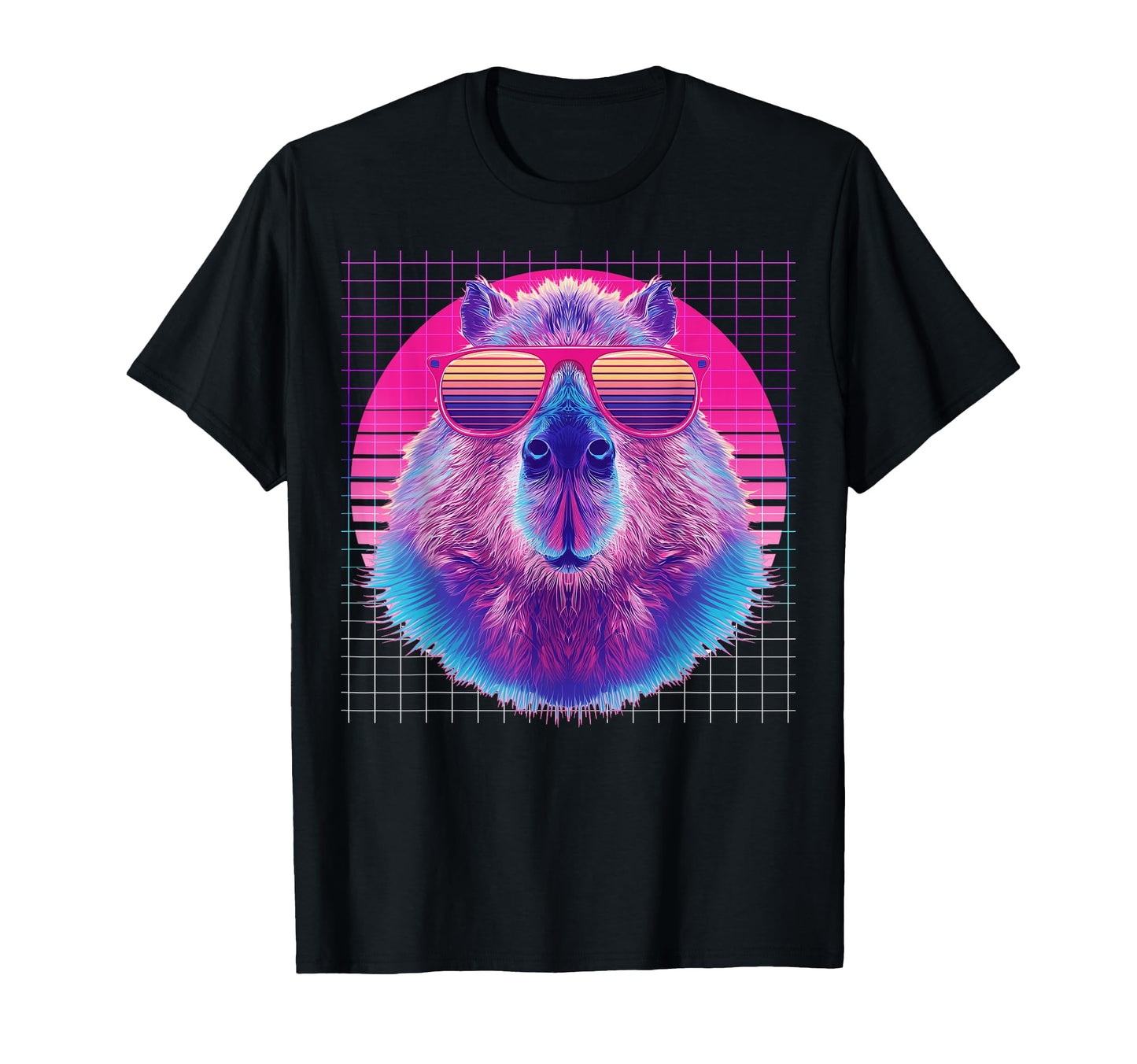 Capybara Sunglasses Capibara Vaporwave T-Shirt - Unique Graphic Unisex - T-Shirt, Sweatshirt, Hoodie