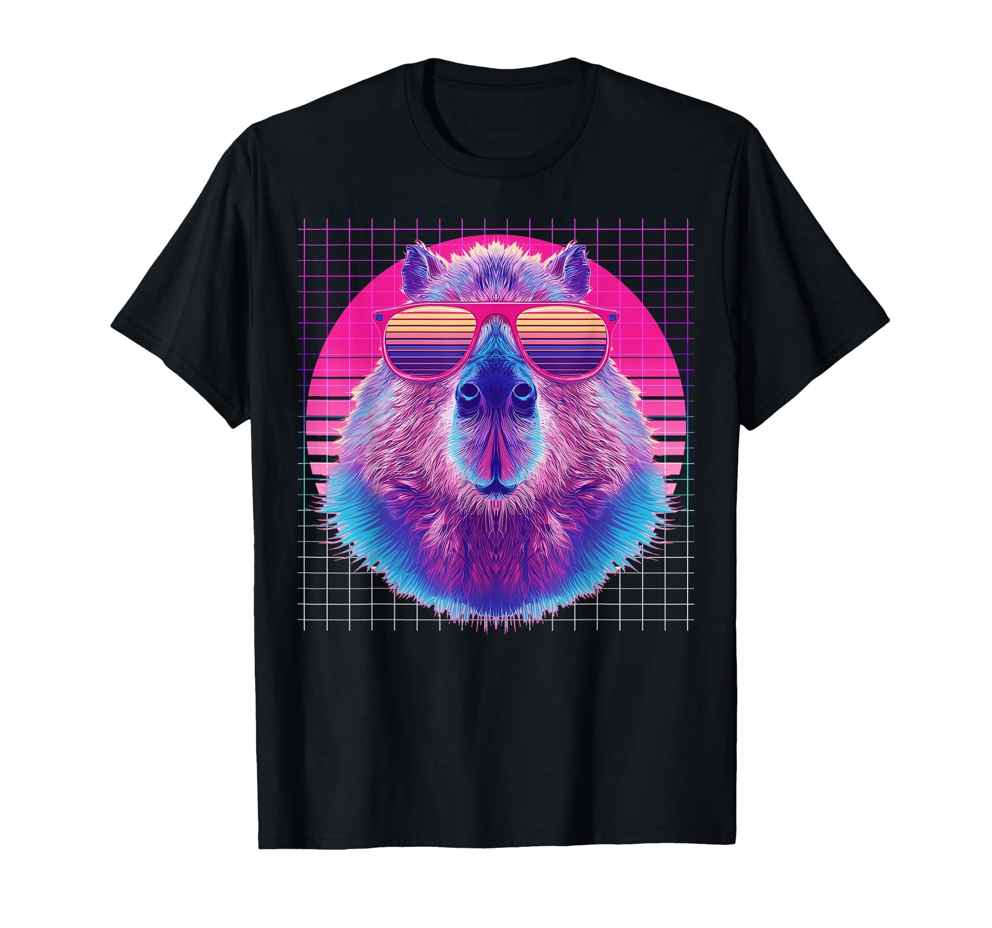 Capybara Sunglasses Capibara Vaporwave T-Shirt - Unique Graphic Unisex - T-Shirt, Sweatshirt, Hoodie