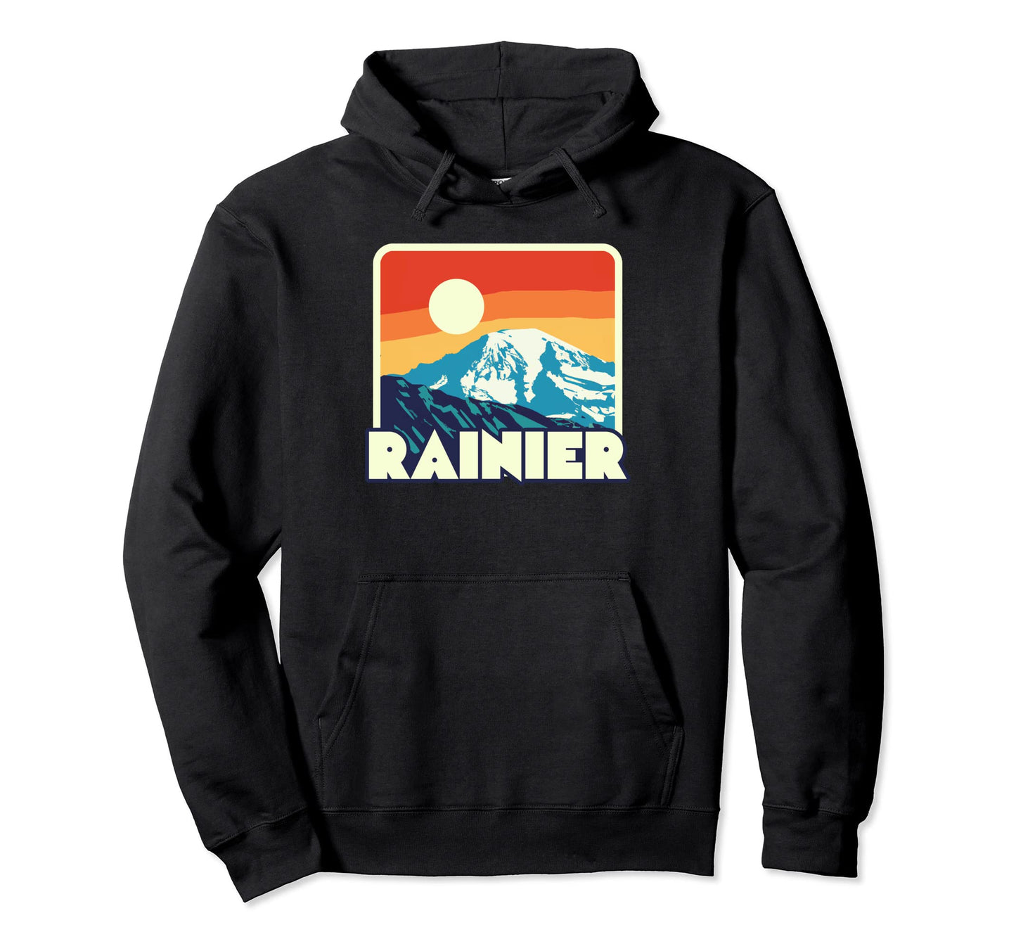 Mount Rainier Wpa National Parks Hoodie - Custom Art Print for Adults - T-Shirt, Sweatshirt, Hoodie
