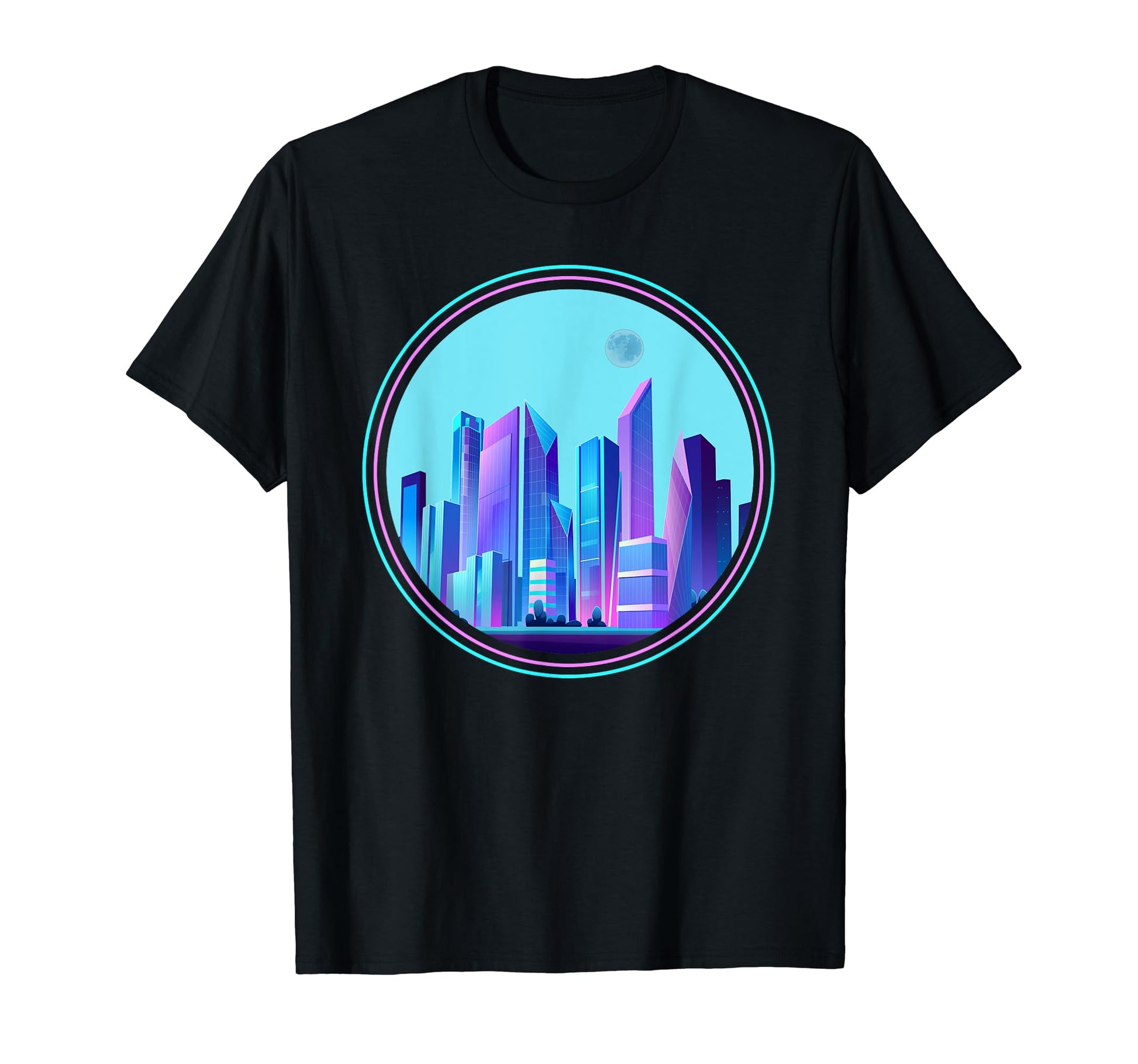 Vaporwave Aesthetic 80S Art Skyline T-Shirt - Unique Graphic Unisex - T-Shirt, Sweatshirt, Hoodie