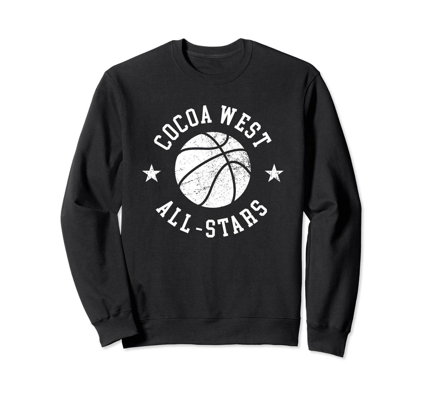 Cocoa West All Stars 80S Basketball Sweatshirt - Trendy Graphic for Adults - T-Shirt, Sweatshirt, Hoodie