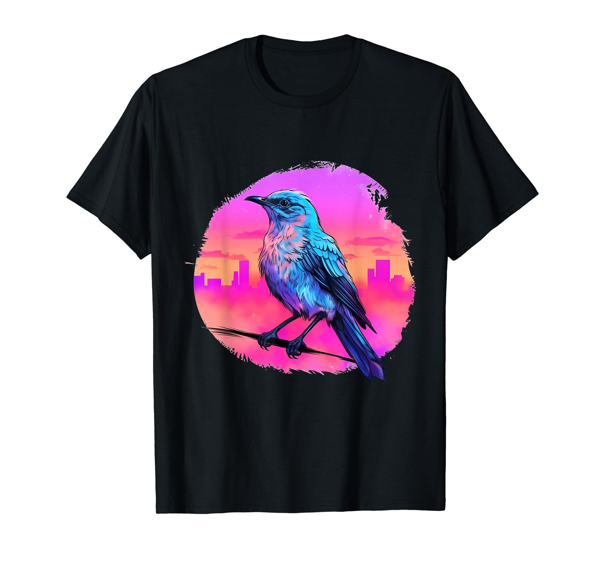 Vaporwave Aesthetic Northern Mockingbird T-Shirt - Novelty Apparel Unisex - T-Shirt, Sweatshirt, Hoodie