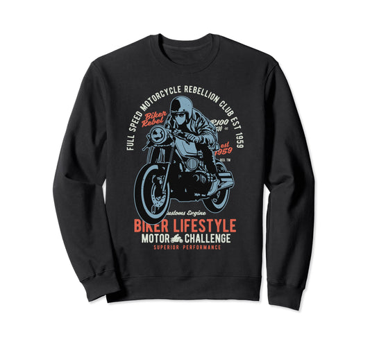 1959 Biker Lifestyle Motorcycle Gift Sweatshirt - Graphic Print Unisex - T-Shirt, Sweatshirt, Hoodie