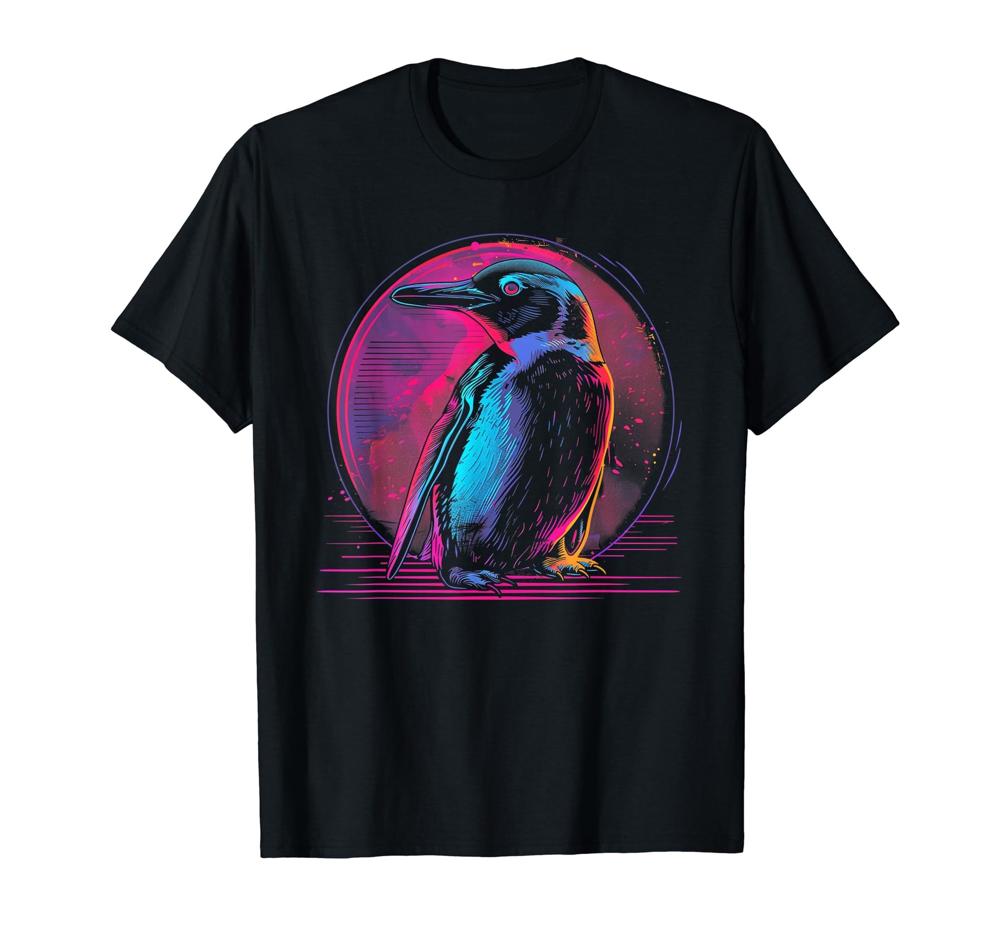 Penguin Vaporwave Aesthetic T-Shirt - Fun Novelty Design Men Women - T-Shirt, Sweatshirt, Hoodie
