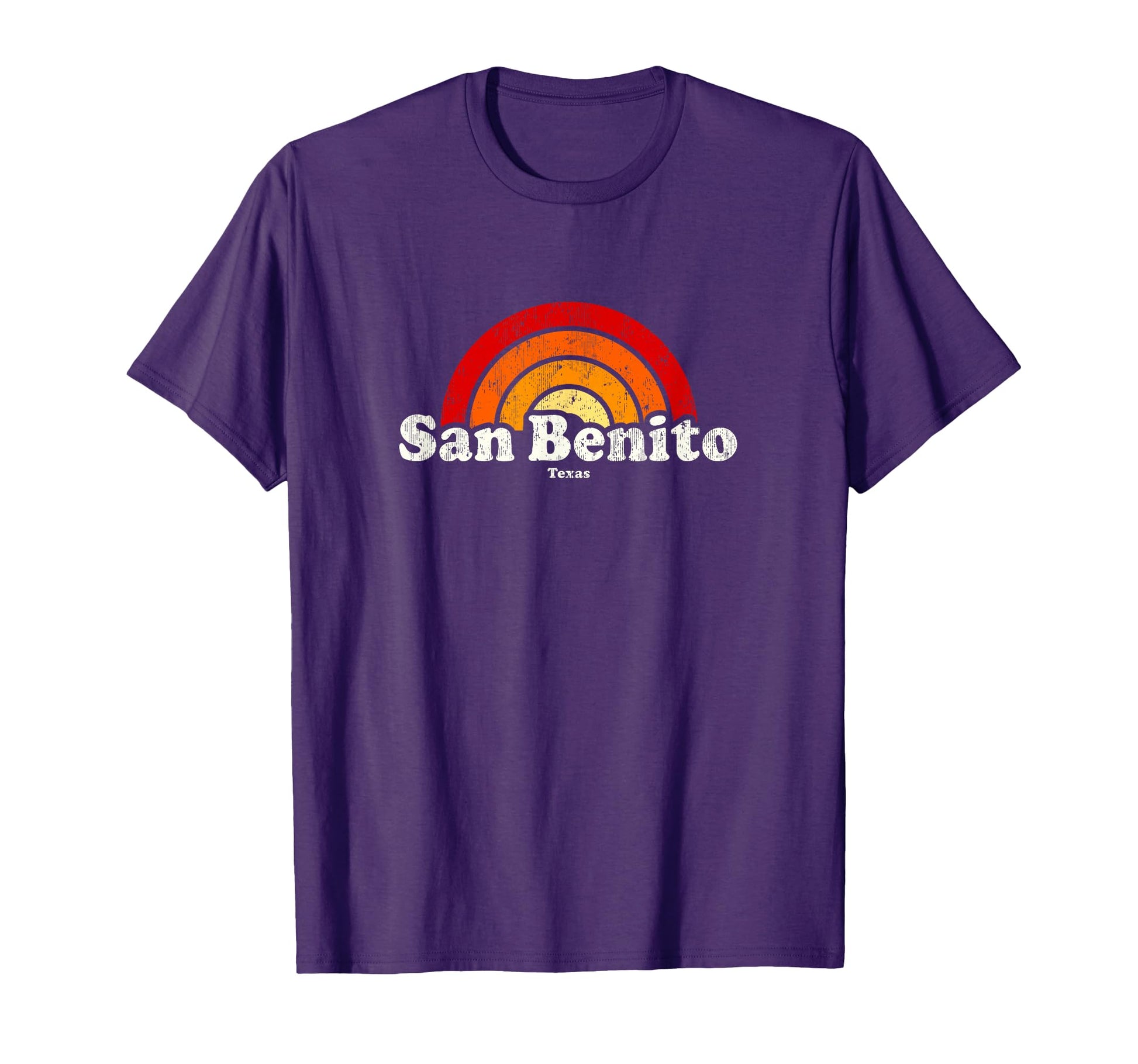 San Benito Texas Tx 70S Rainbow T-Shirt - Novelty Apparel Men Women - T-Shirt, Sweatshirt, Hoodie