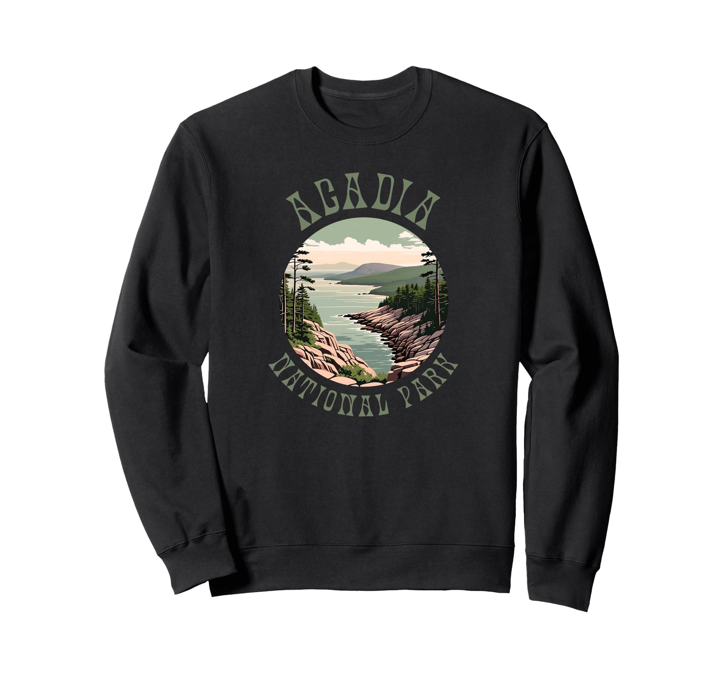 Acadia National Park Maine Bar Sweatshirt - Trendy Graphic Men Women - T-Shirt, Sweatshirt, Hoodie