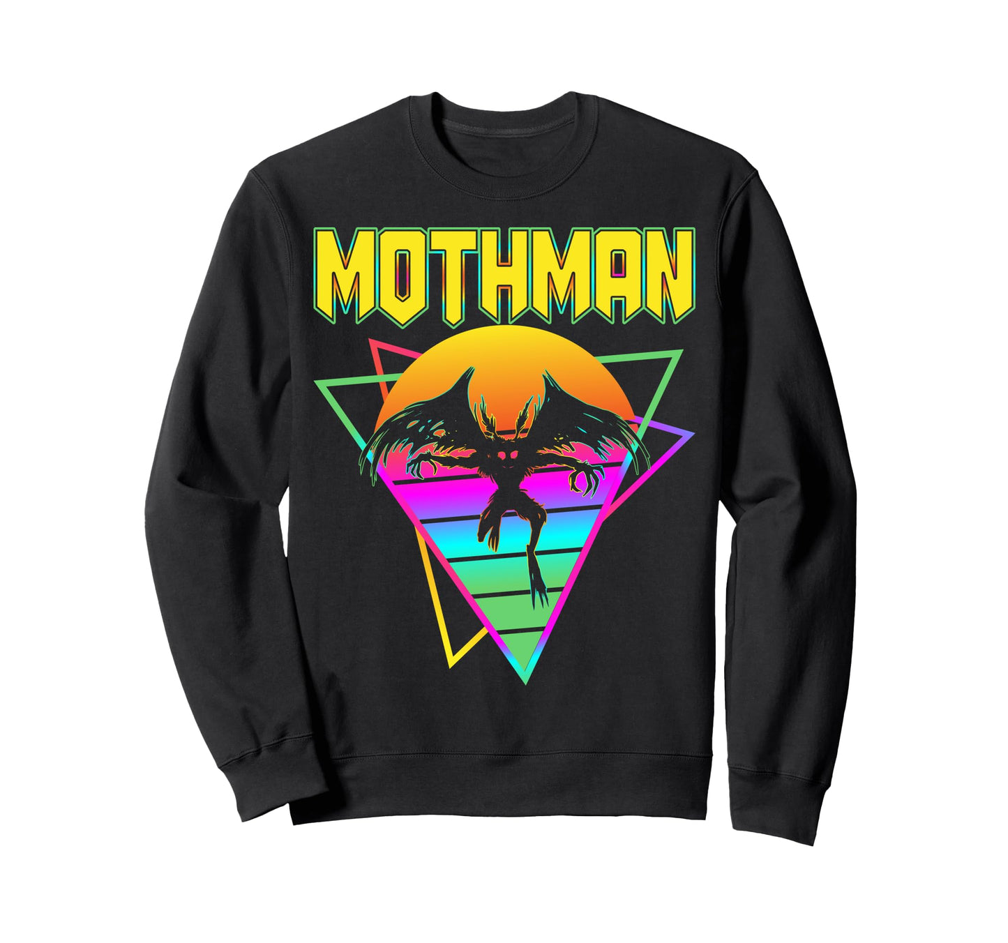 Vaporwave Aesthetic Mothman Sweatshirt - Fun Novelty Design Men Women - T-Shirt, Sweatshirt, Hoodie