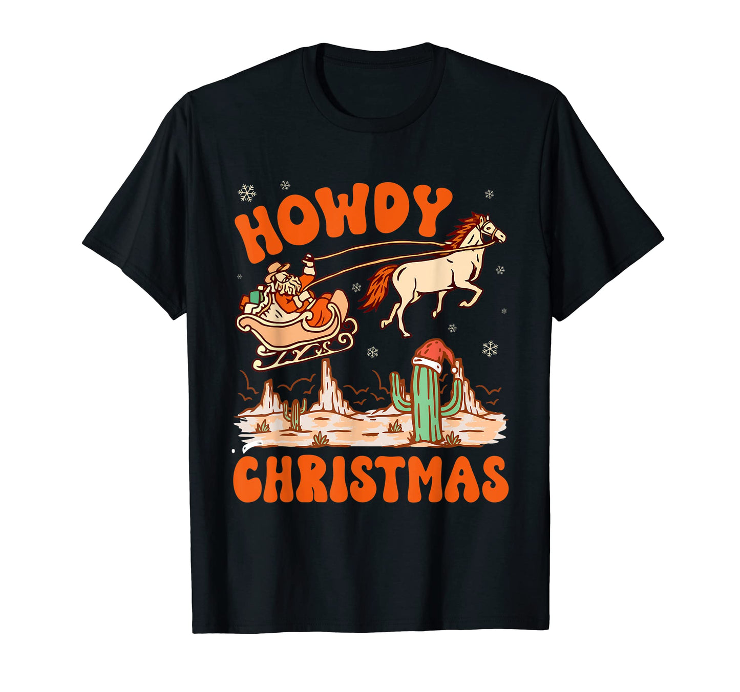 Funny Howdy Howdy Santa Western T-Shirt - Unique Graphic for Adults - T-Shirt, Sweatshirt, Hoodie