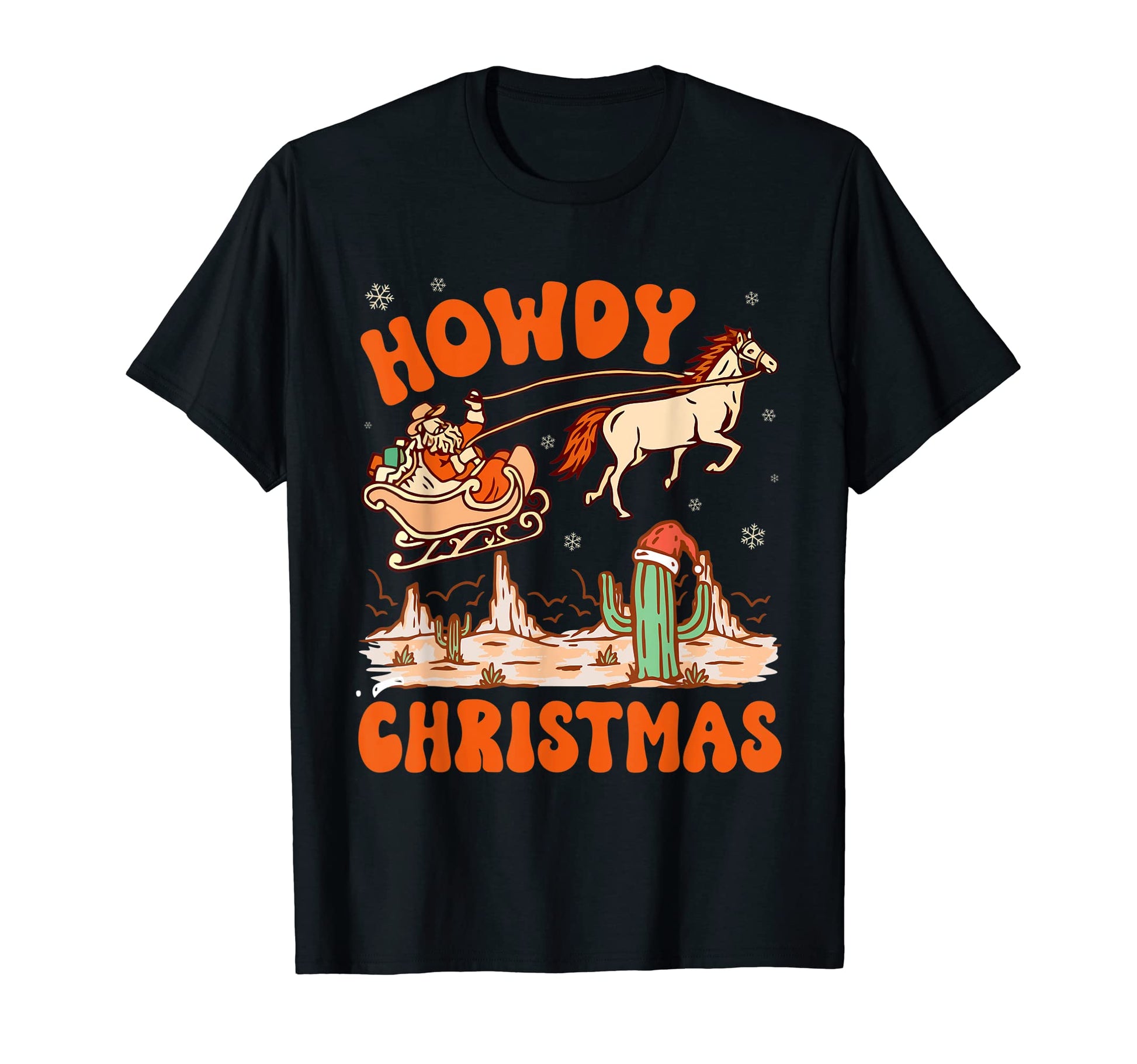 Funny Howdy Howdy Santa Western T-Shirt - Unique Graphic for Adults - T-Shirt, Sweatshirt, Hoodie
