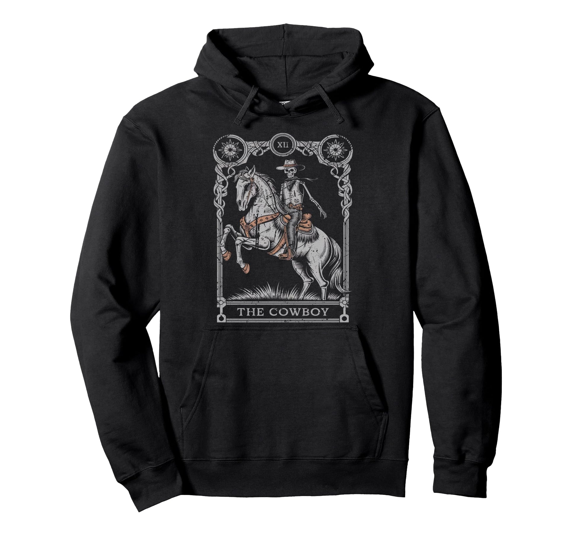 Cowboy Hoodie - Minimalist Print for Adults - T-Shirt, Sweatshirt, Hoodie
