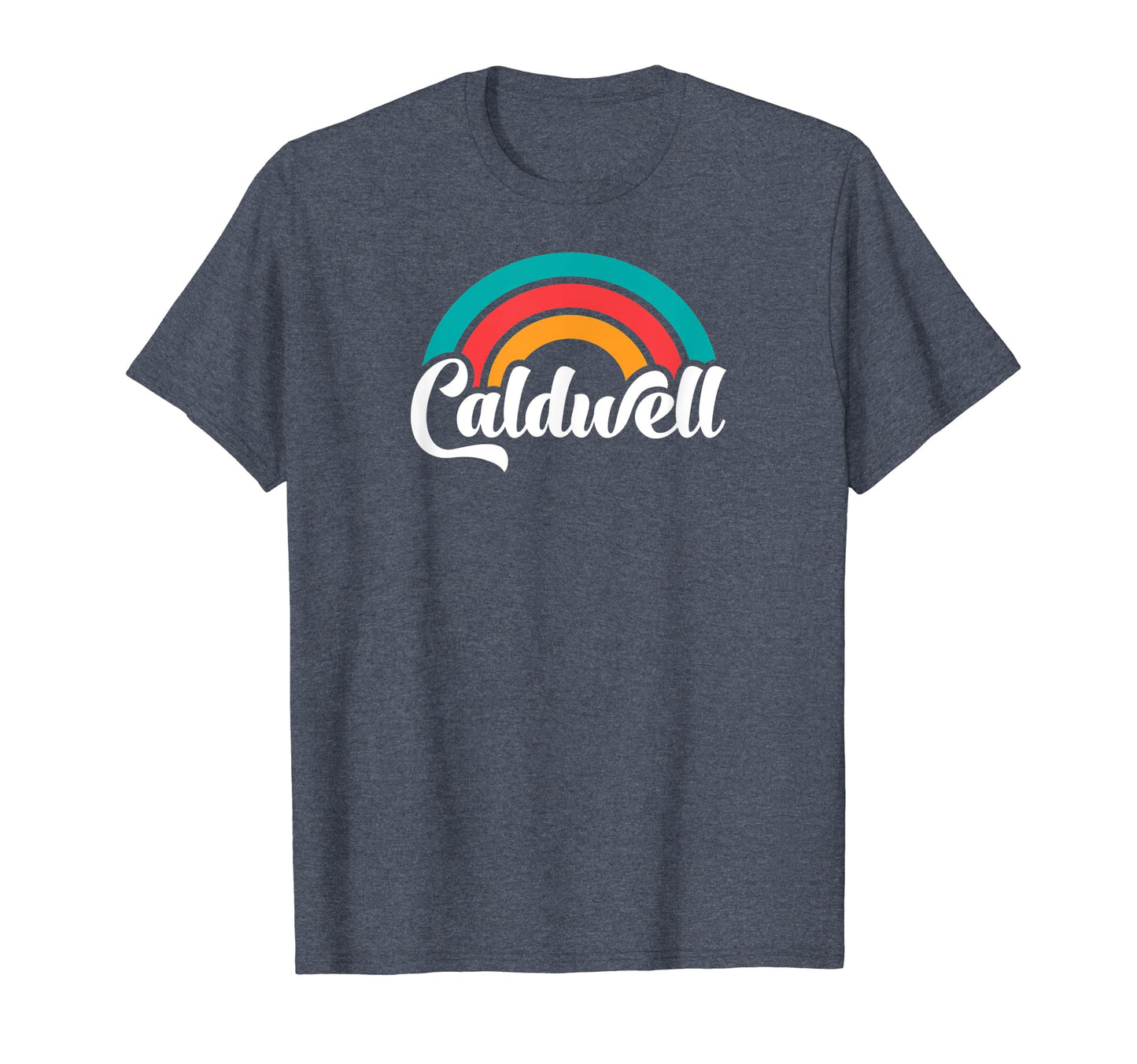 Caldwell Id Script Rainbow T-Shirt - Unique Graphic Unisex - T-Shirt, Sweatshirt, Hoodie
