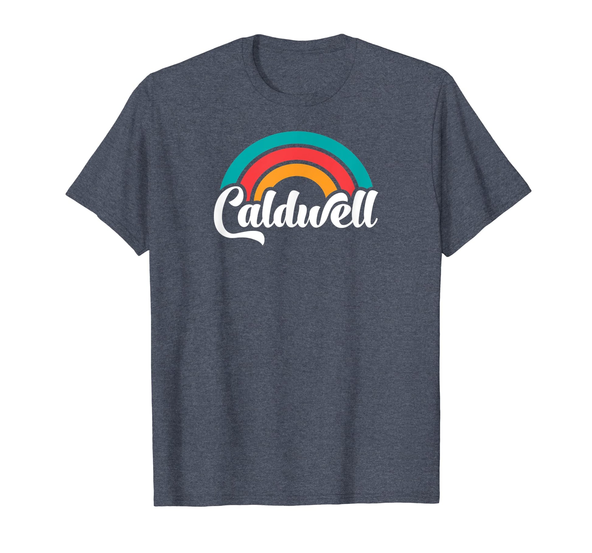 Caldwell Id Script Rainbow T-Shirt - Unique Graphic Unisex - T-Shirt, Sweatshirt, Hoodie