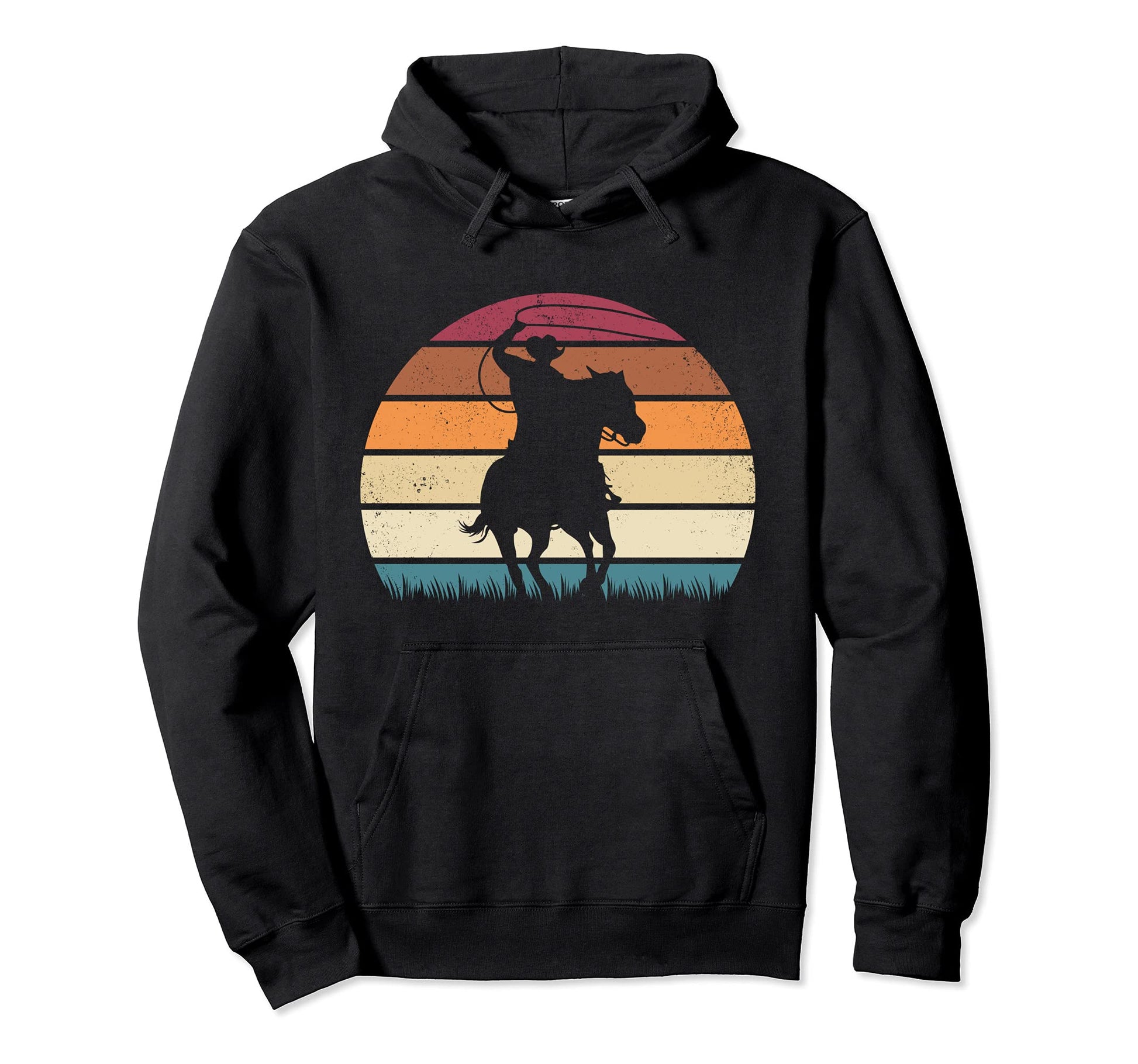 Western Texas Horse Riding Cowboy Hoodie - Streetwear Style Unisex - T-Shirt, Sweatshirt, Hoodie