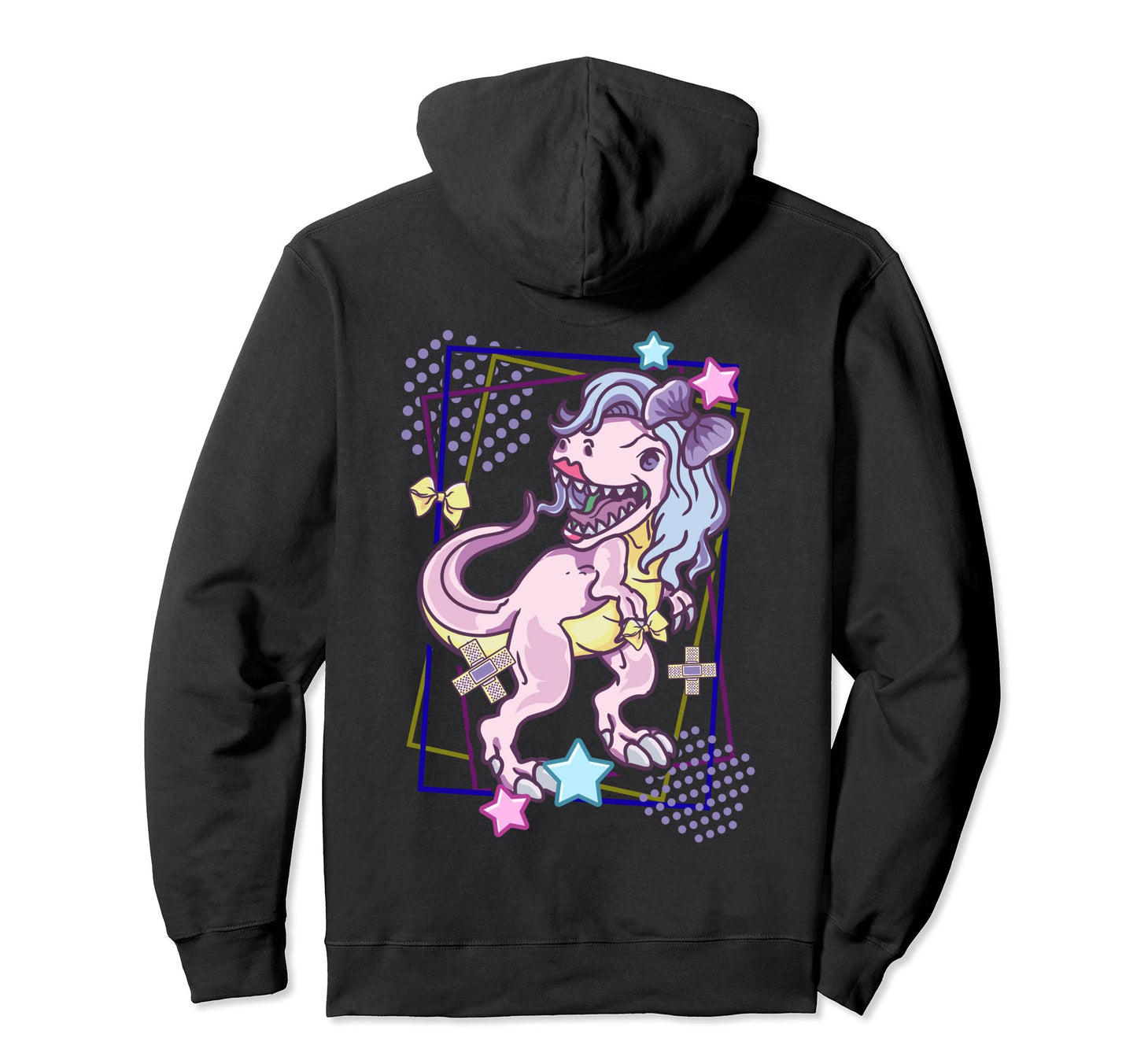 Kawaii Pastel Goth Trex Vaporwave Hoodie - Minimalist Print for Adults - T-Shirt, Sweatshirt, Hoodie