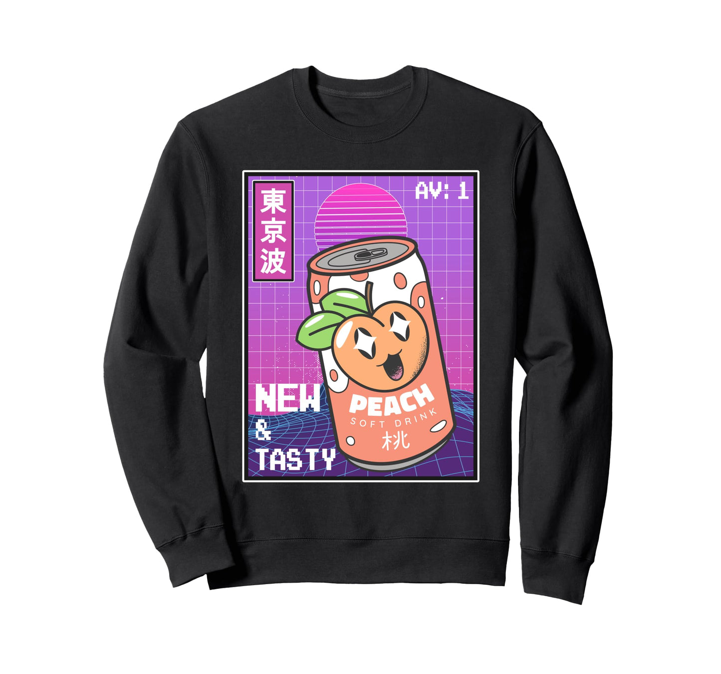 Peach Soda Can Digital Landscape Sweatshirt - Custom Art Print Men Women - T-Shirt, Sweatshirt, Hoodie