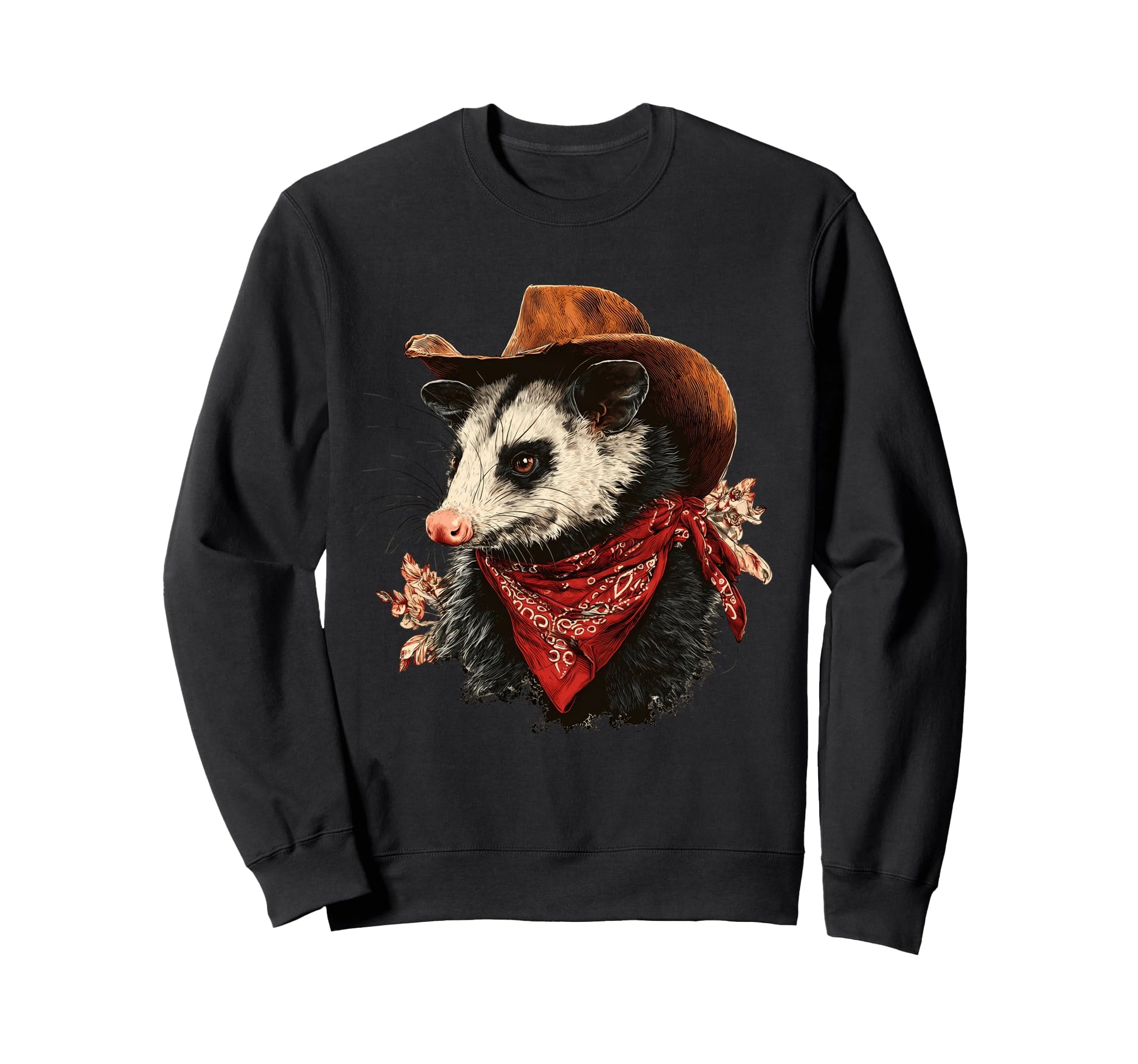 Opossum Cowboy Rodeo Cowgirl Possum Sweatshirt - Aesthetic Graphic Unisex - T-Shirt, Sweatshirt, Hoodie