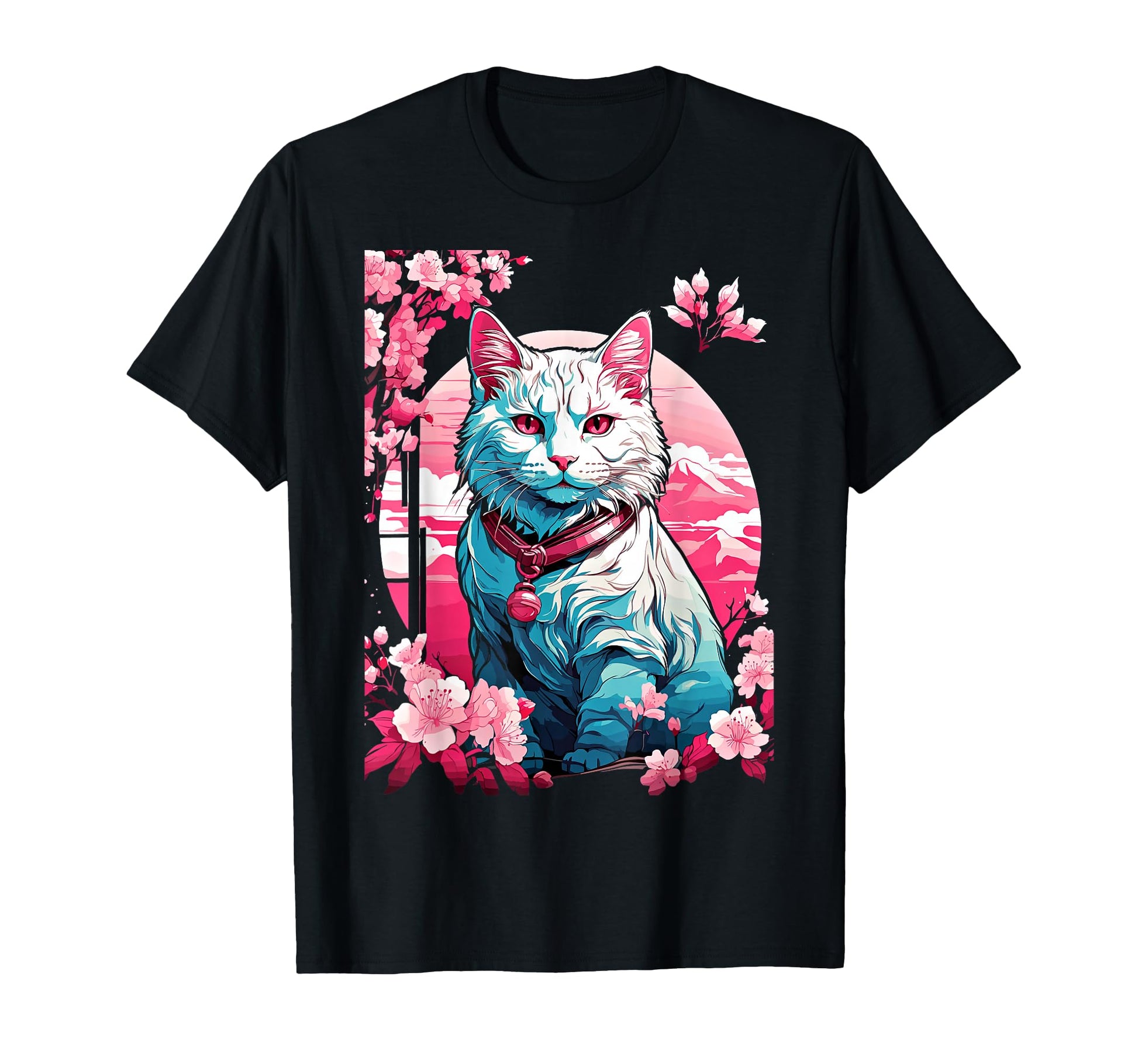 Anime Cat Japanese Vaporwave T-Shirt - Fun Novelty Design Men Women - T-Shirt, Sweatshirt, Hoodie