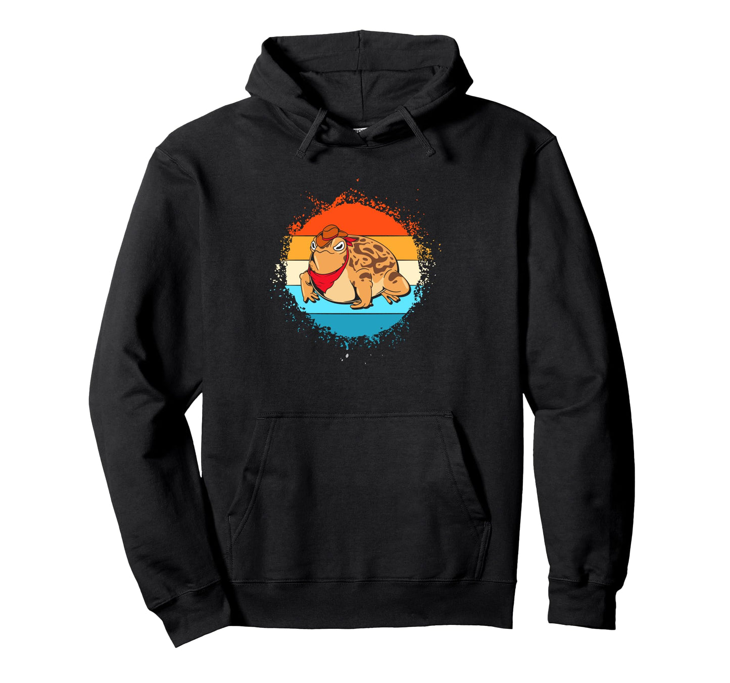 Country Cowboy Desert Rain Frog Hoodie - Aesthetic Graphic Unisex - T-Shirt, Sweatshirt, Hoodie