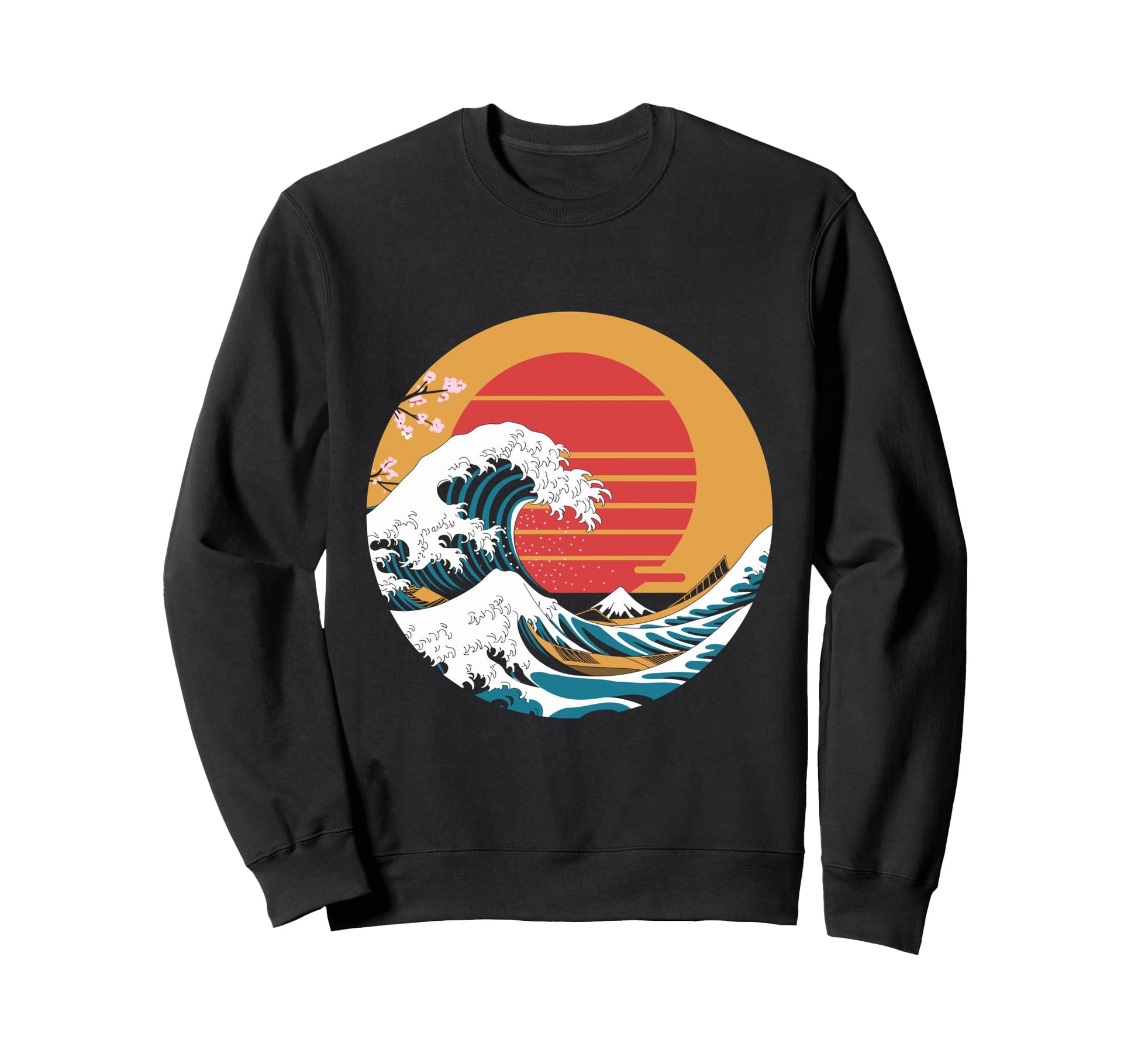 Big Wave Vaporwave Aesthetic 80S Sweatshirt - Unique Graphic Men Women - T-Shirt, Sweatshirt, Hoodie