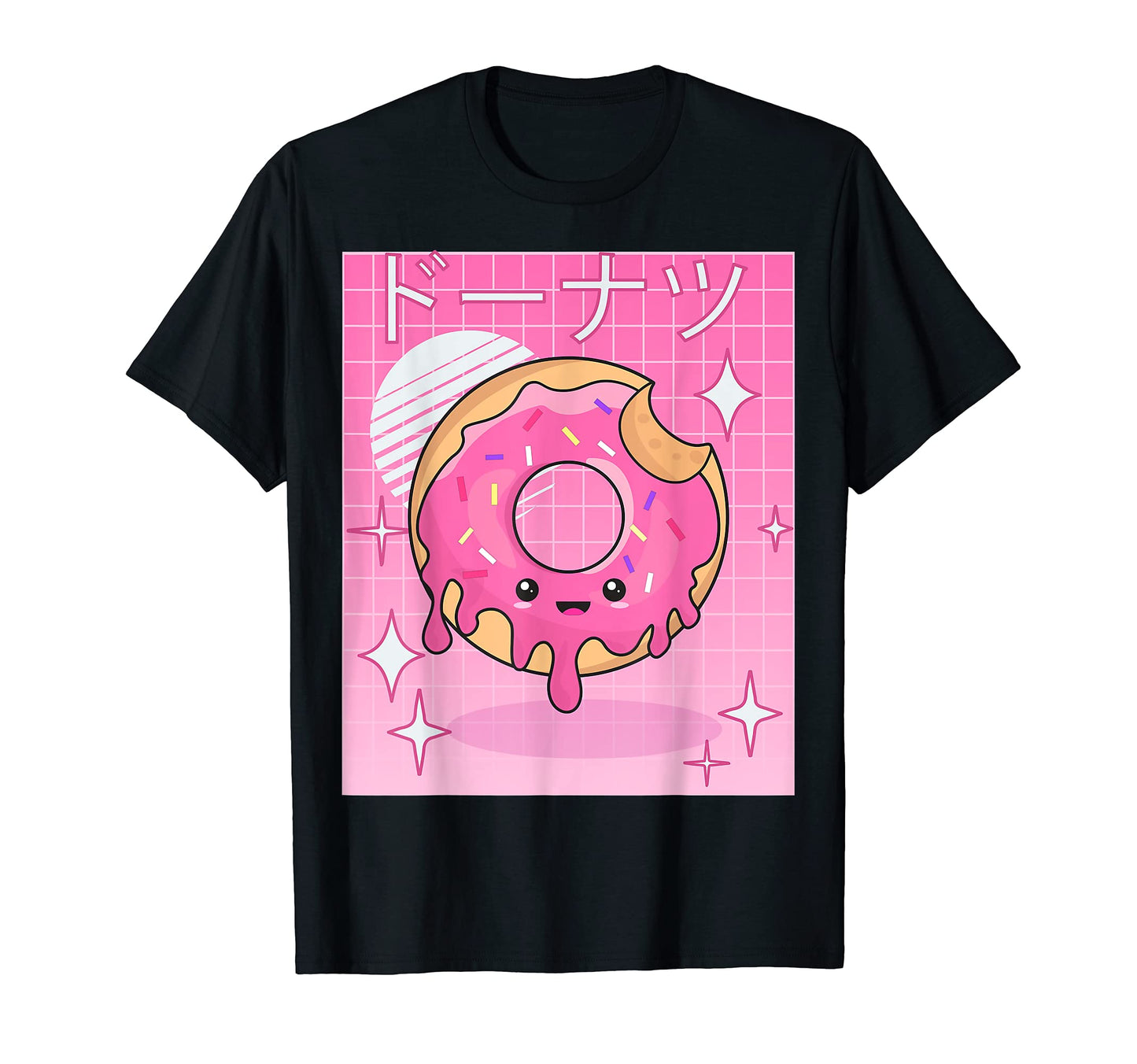 Funny 90S Japanese Kawaii Donut T-Shirt - Fun Novelty Design for Adults - T-Shirt, Sweatshirt, Hoodie