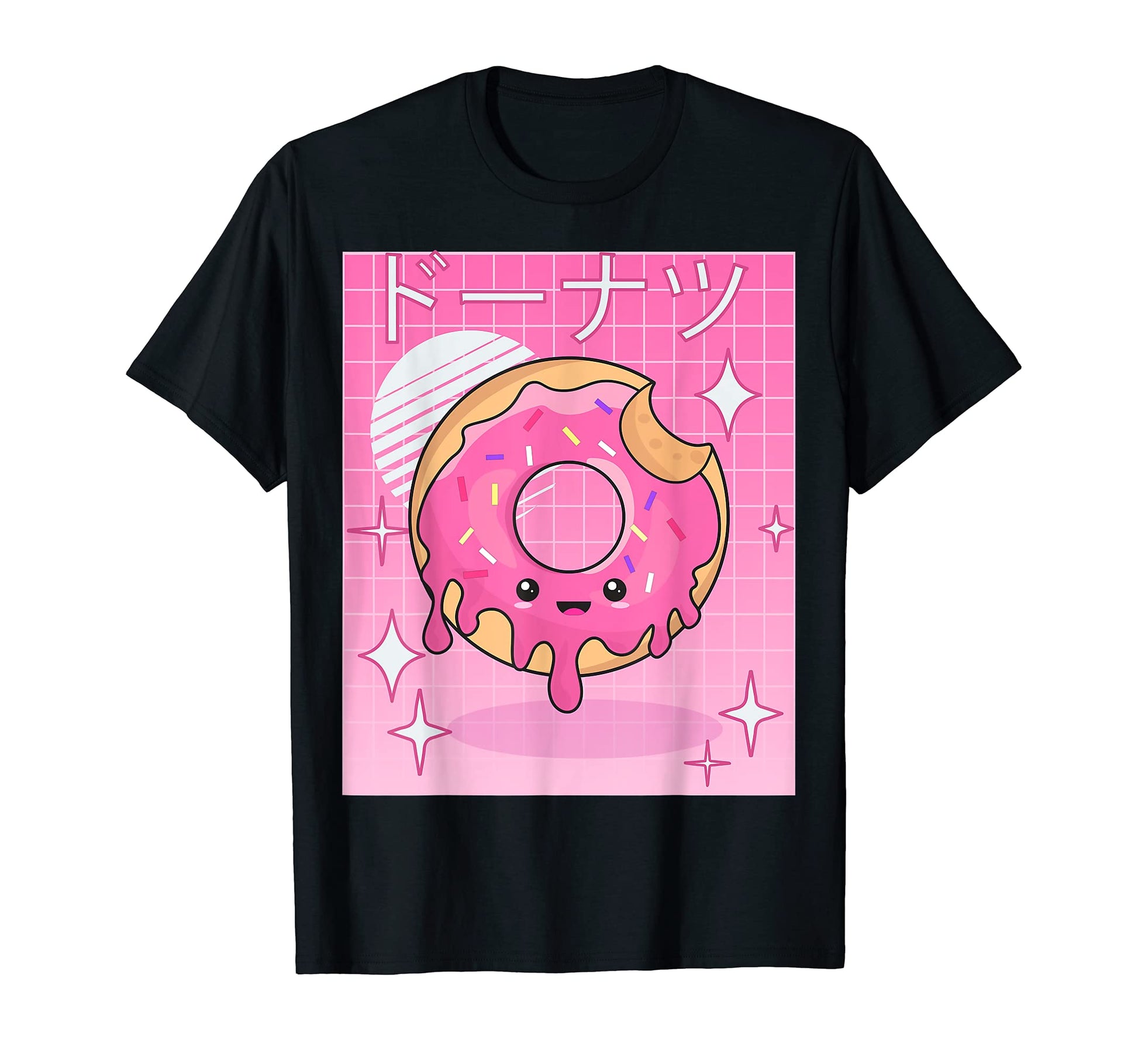Funny 90S Japanese Kawaii Donut T-Shirt - Fun Novelty Design for Adults - T-Shirt, Sweatshirt, Hoodie