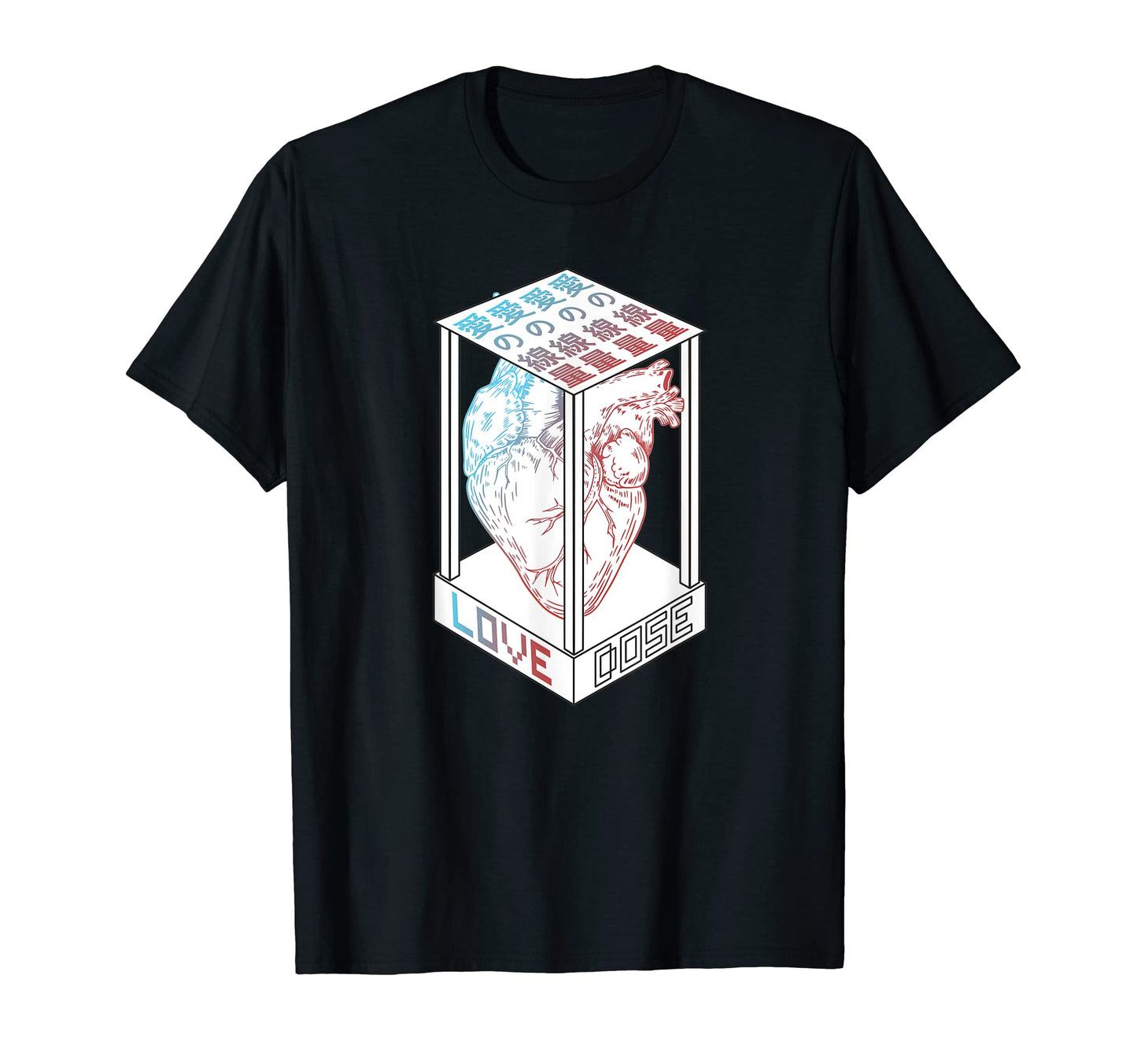 Love Dose Vaporwave Japanese Kanji T-Shirt - Novelty Apparel for Adults - T-Shirt, Sweatshirt, Hoodie