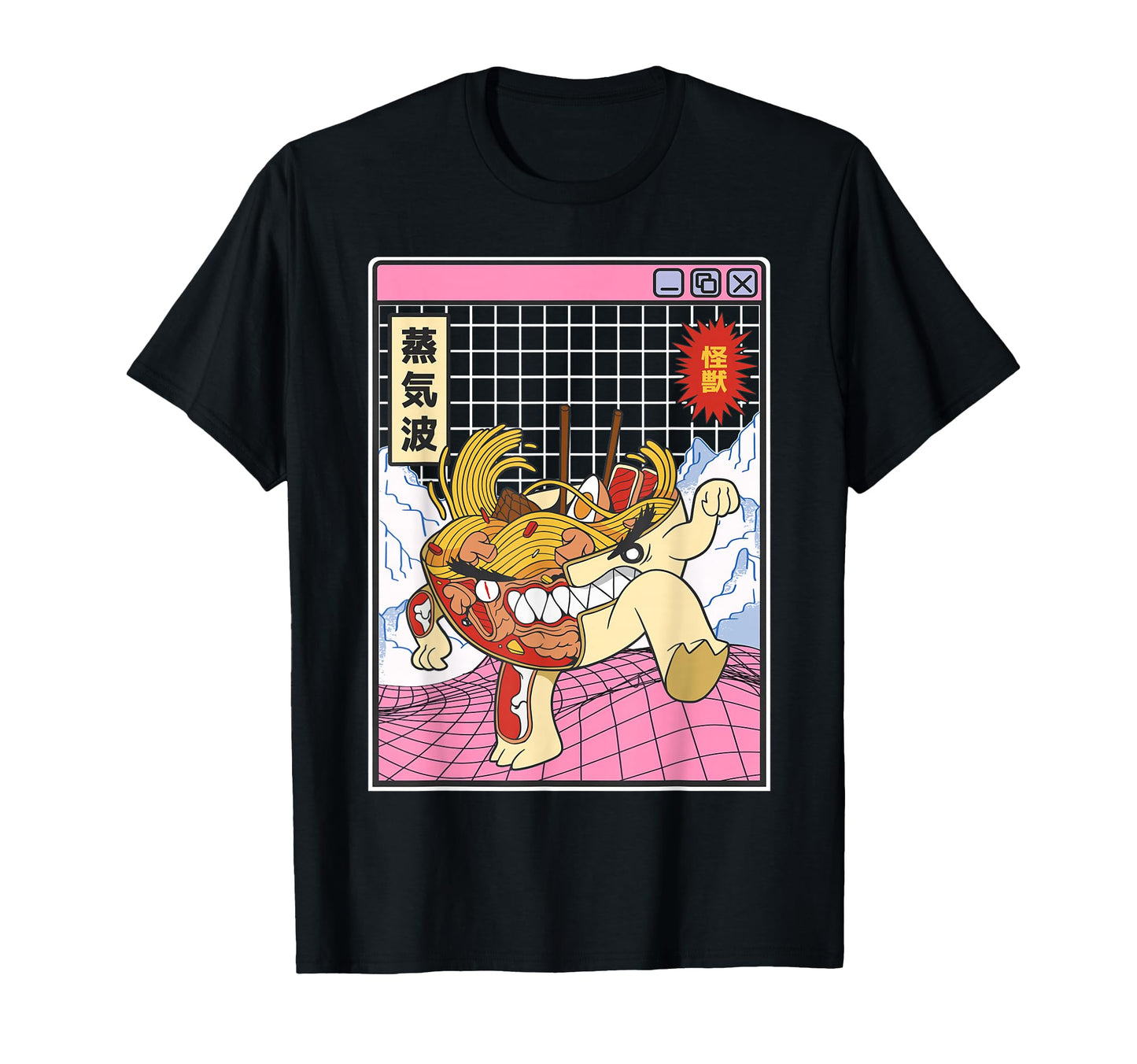 Ramen Noodles X Ray Kawaii Grid T-Shirt - Aesthetic Graphic for Adults - T-Shirt, Sweatshirt, Hoodie