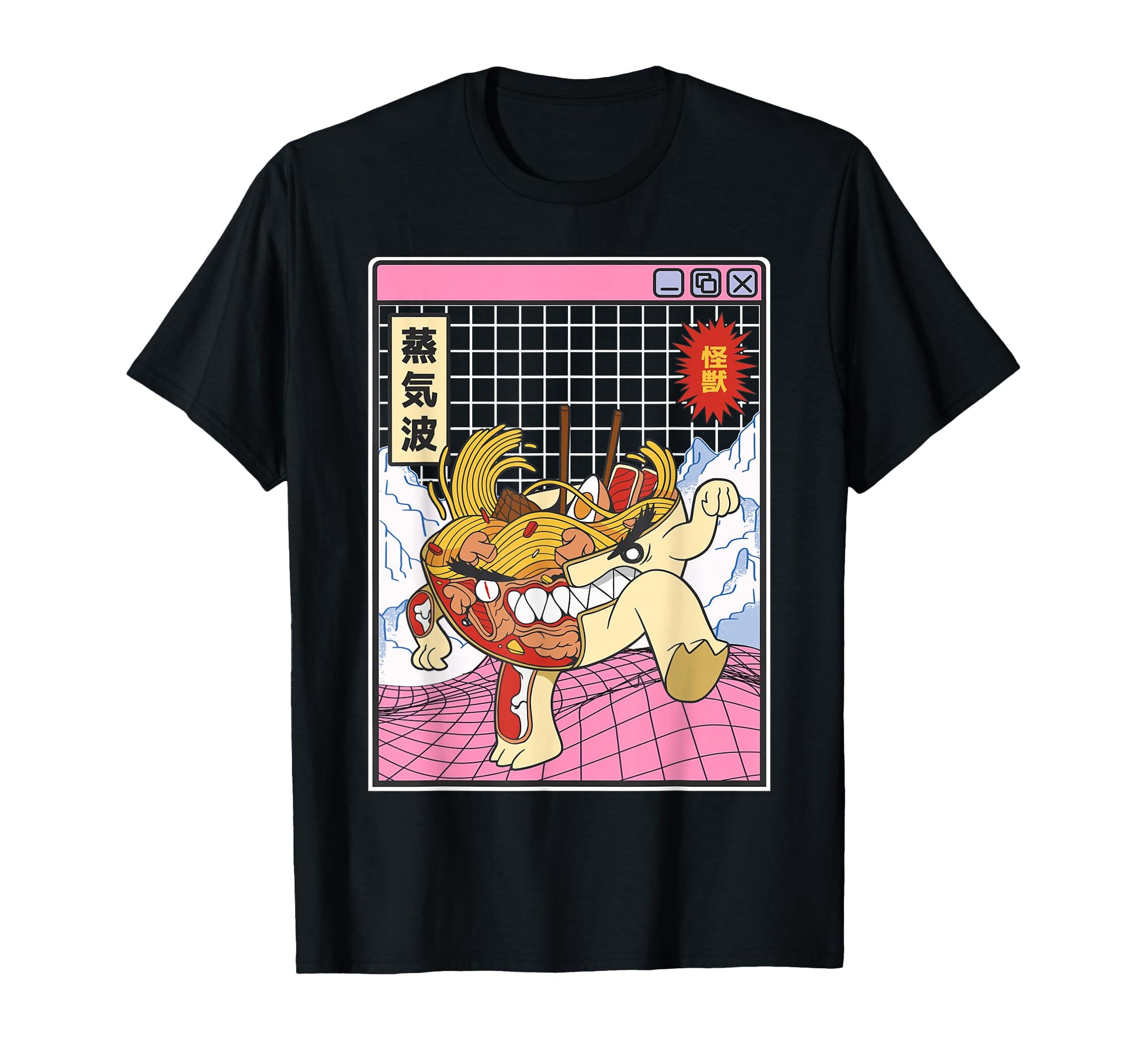 Ramen Noodles X Ray Kawaii Grid T-Shirt - Fun Novelty Design for Adults - T-Shirt, Sweatshirt, Hoodie