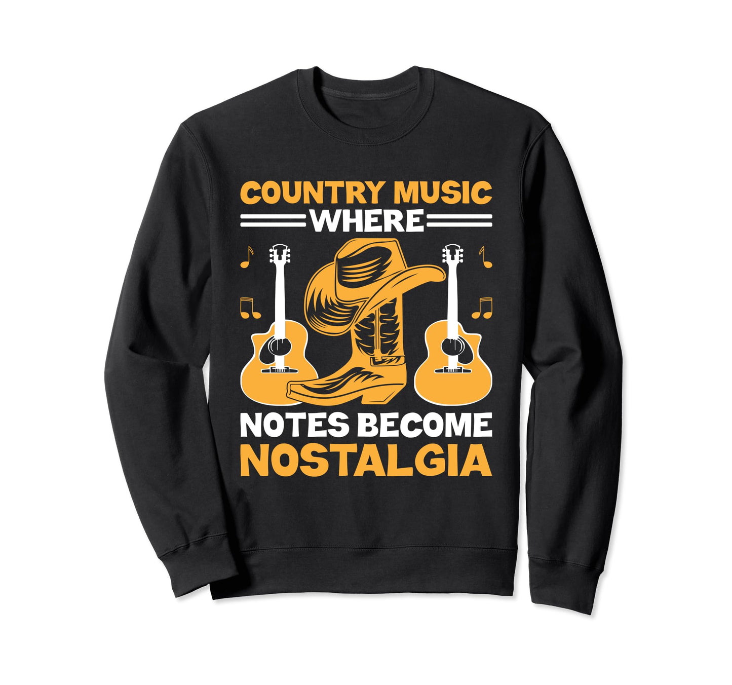 County Music Music Lover Western Sweatshirt - Unique Graphic Unisex - T-Shirt, Sweatshirt, Hoodie