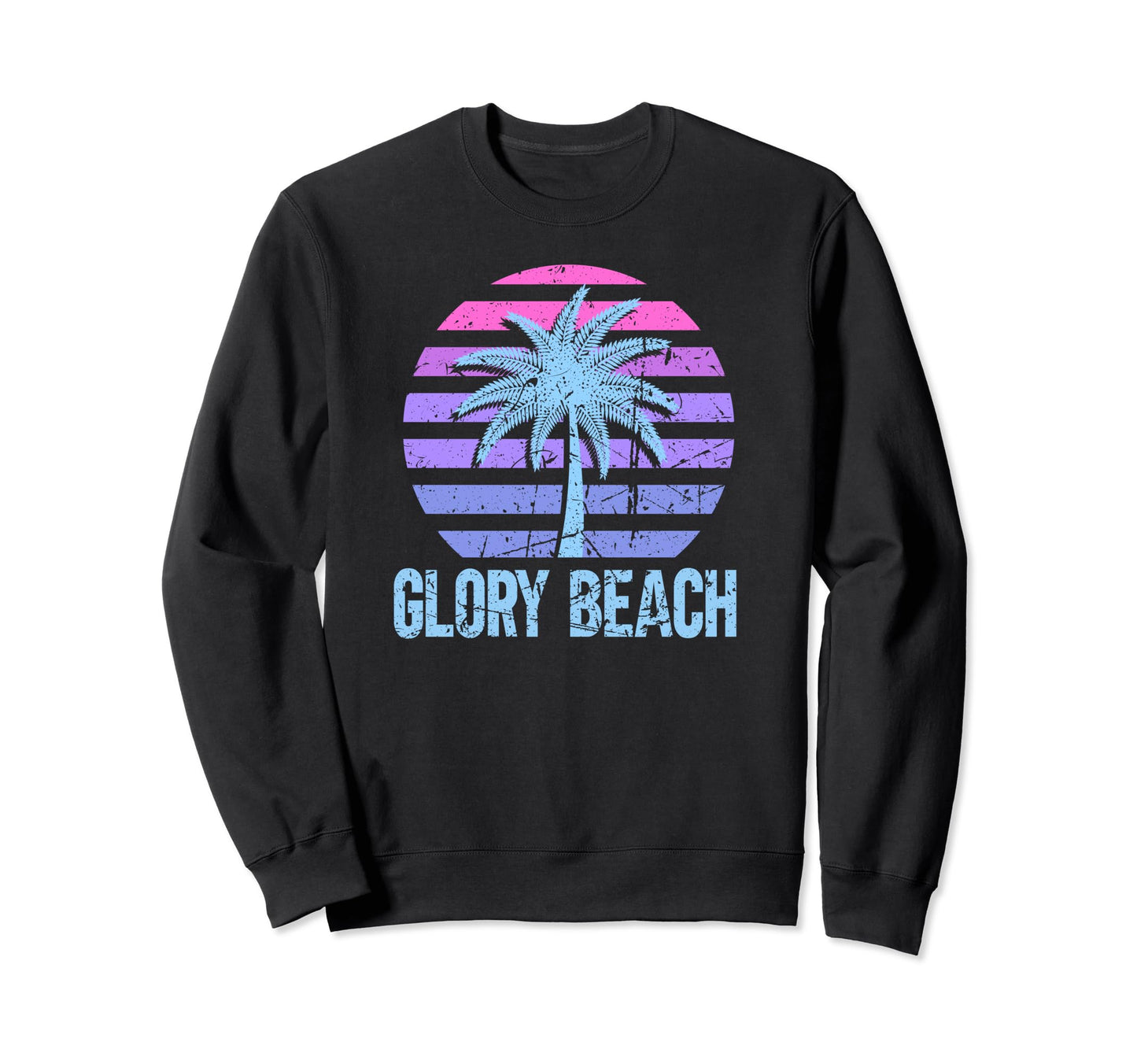 Glory Beach Vacation Vaporwave Sweatshirt - Novelty Apparel for Adults - T-Shirt, Sweatshirt, Hoodie