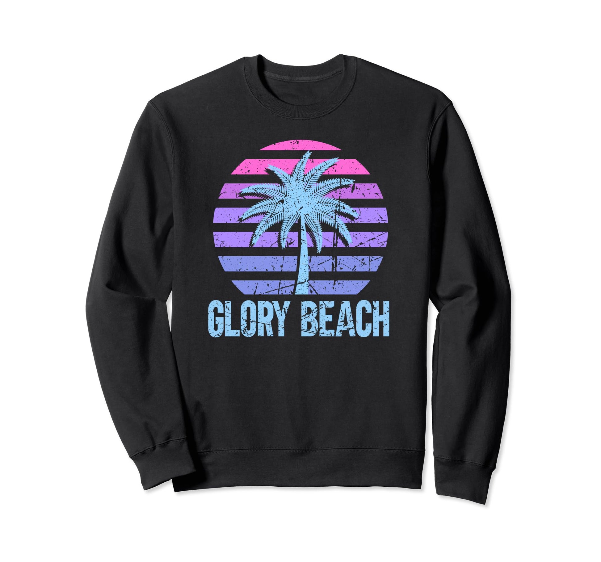 Glory Beach Vacation Vaporwave Sweatshirt - Novelty Apparel for Adults - T-Shirt, Sweatshirt, Hoodie