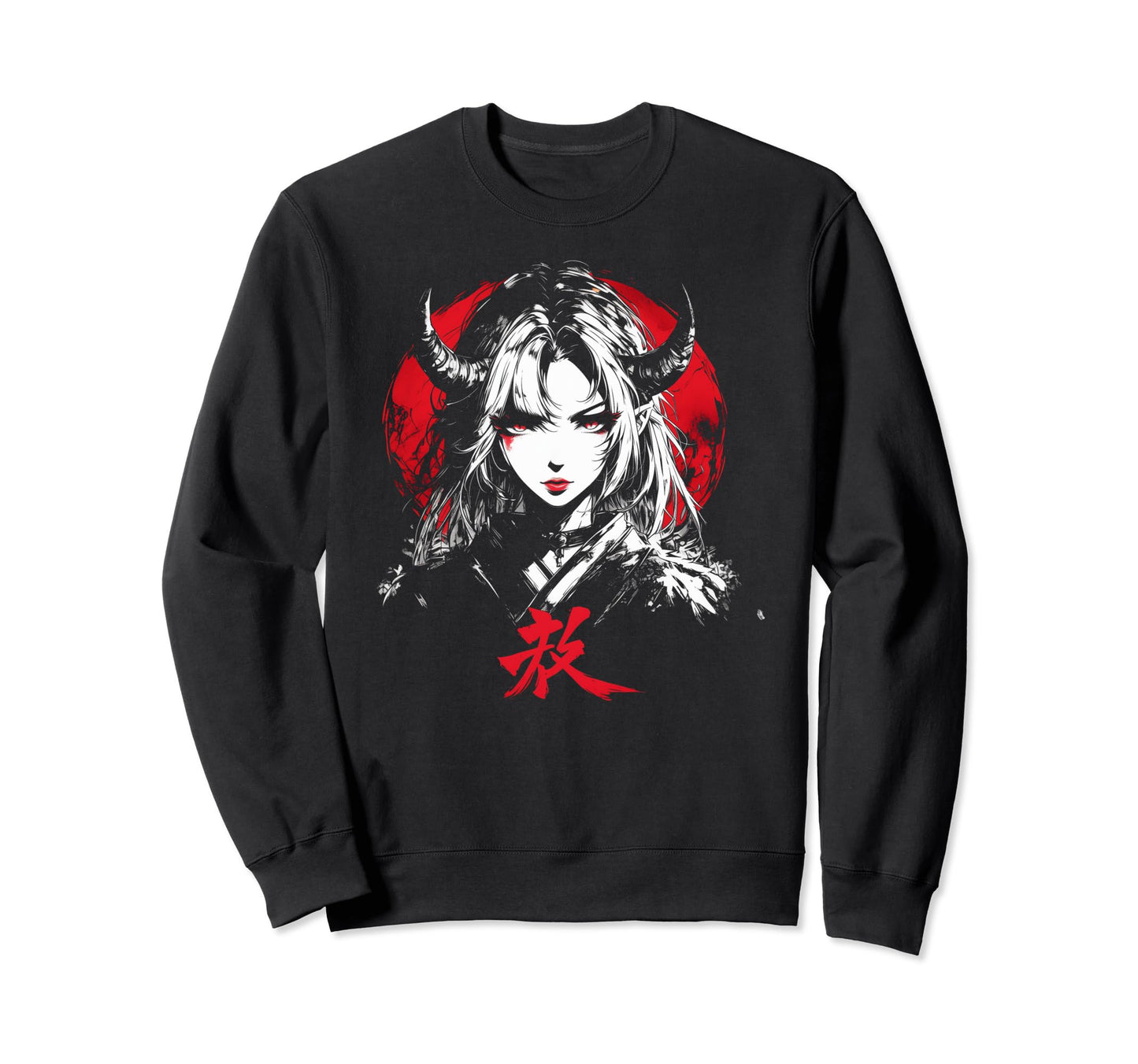 Goth Grunge Demon Anime Waifu Horror Sweatshirt - Unique Graphic Men Women - T-Shirt, Sweatshirt, Hoodie
