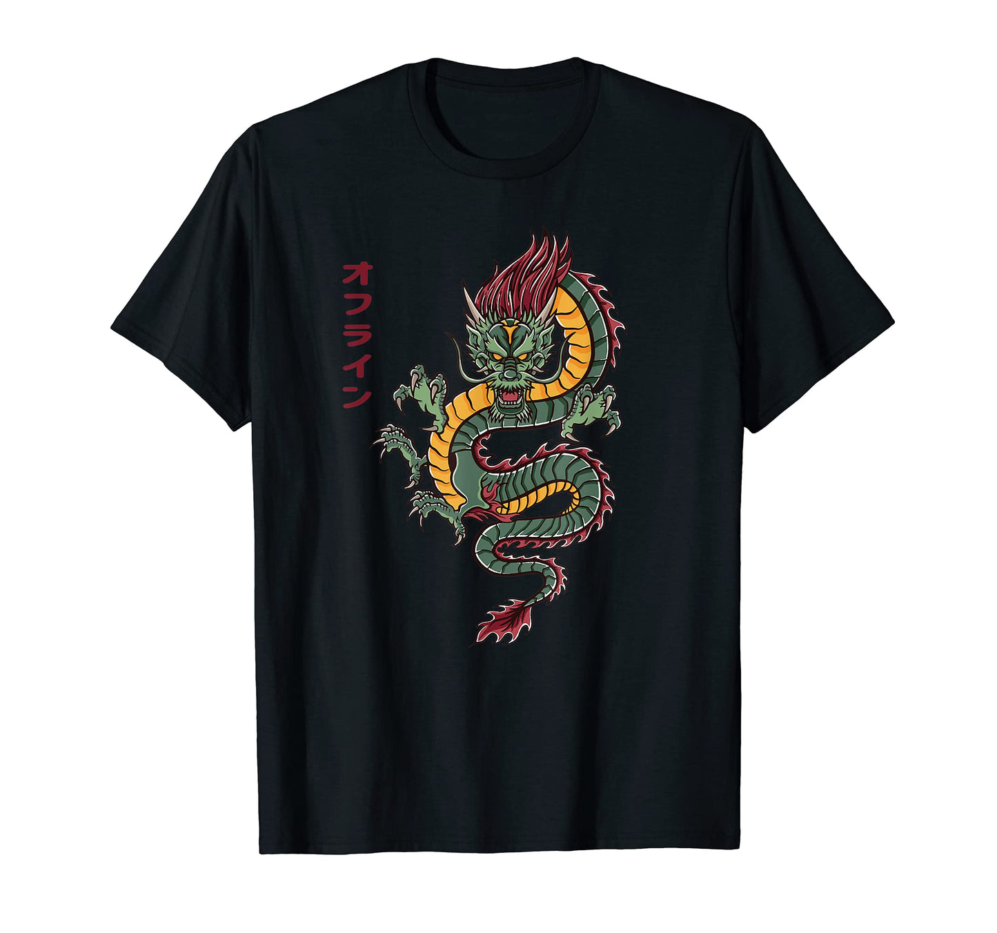 Chinese Asian Dragon Grunge Edgy T-Shirt - Trendy Graphic for Adults - T-Shirt, Sweatshirt, Hoodie