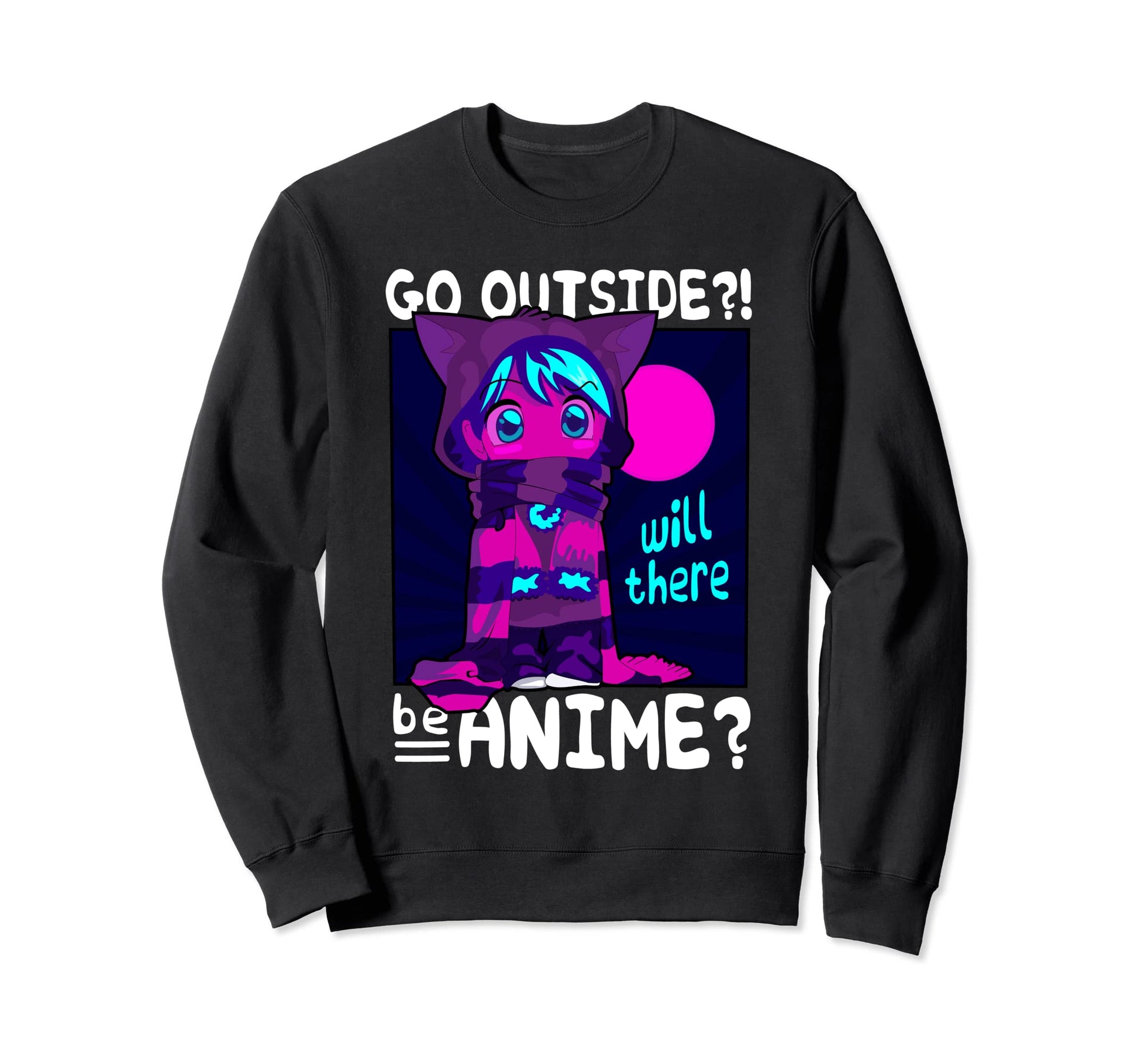 Kawaii Anti Social Japanese Vaporwave Sweatshirt - Trendy Graphic Unisex - T-Shirt, Sweatshirt, Hoodie