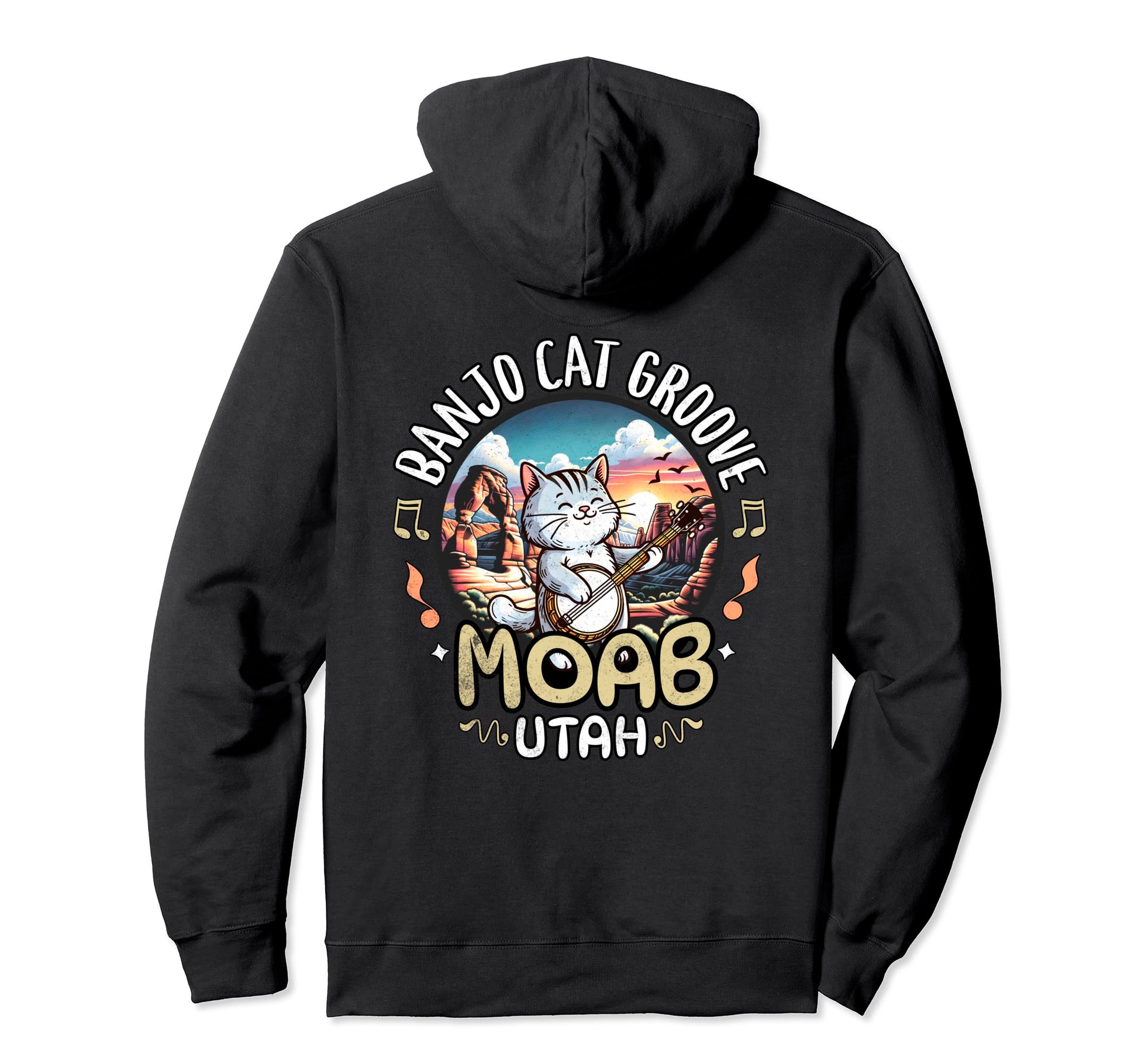 Moab Utah Arches National Park Banjo Hoodie - Fun Novelty Design Men Women - T-Shirt, Sweatshirt, Hoodie