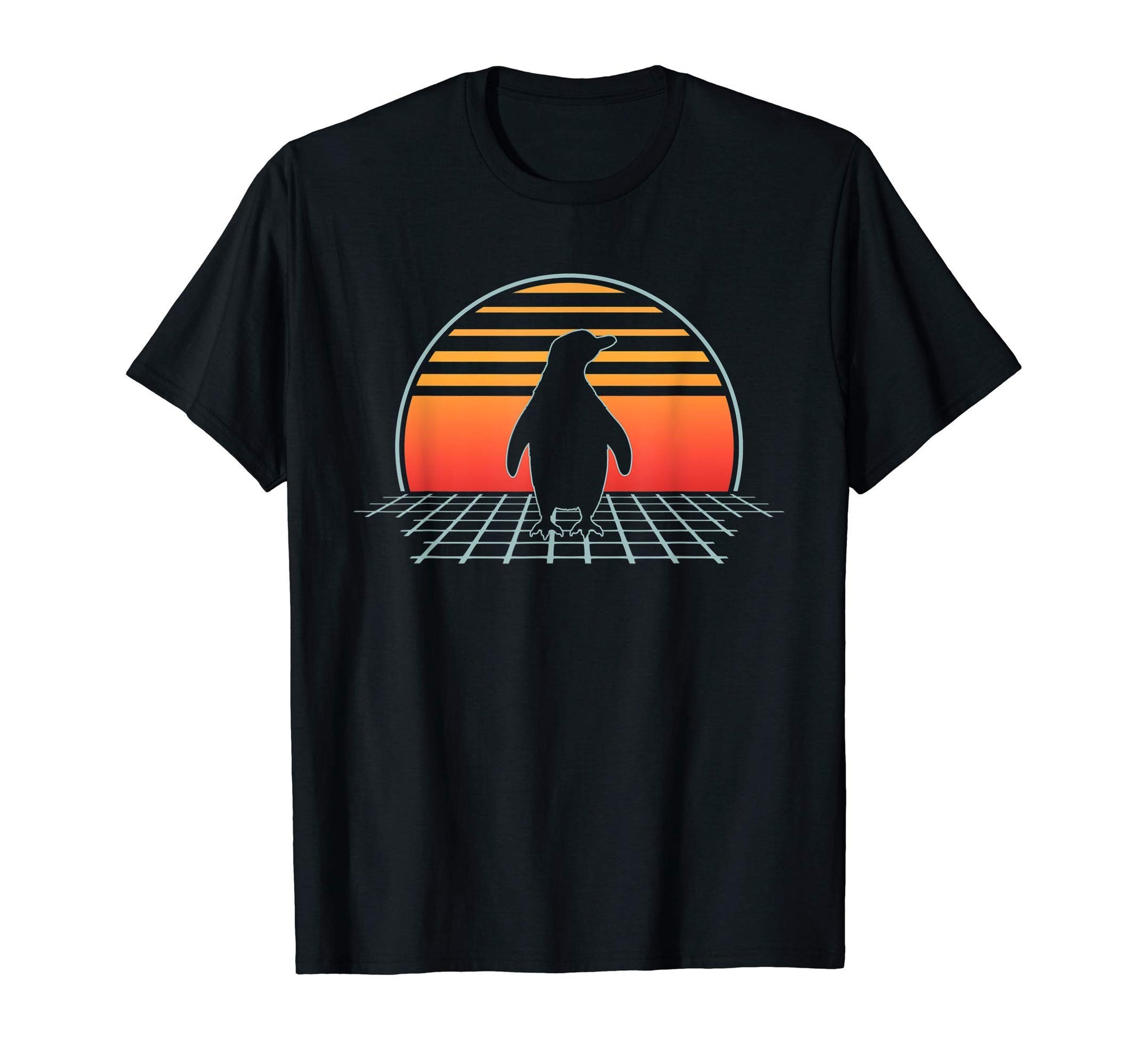 Penguin 70S 80S Animal Vaporwave T-Shirt - Custom Art Print for Adults - T-Shirt, Sweatshirt, Hoodie