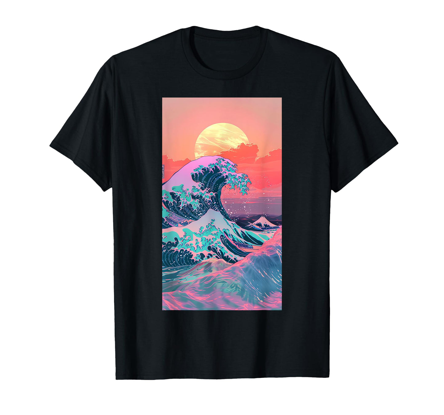 Vaporwave Aesthetic Great Ocean Wave T-Shirt - Streetwear Style Men Women - T-Shirt, Sweatshirt, Hoodie