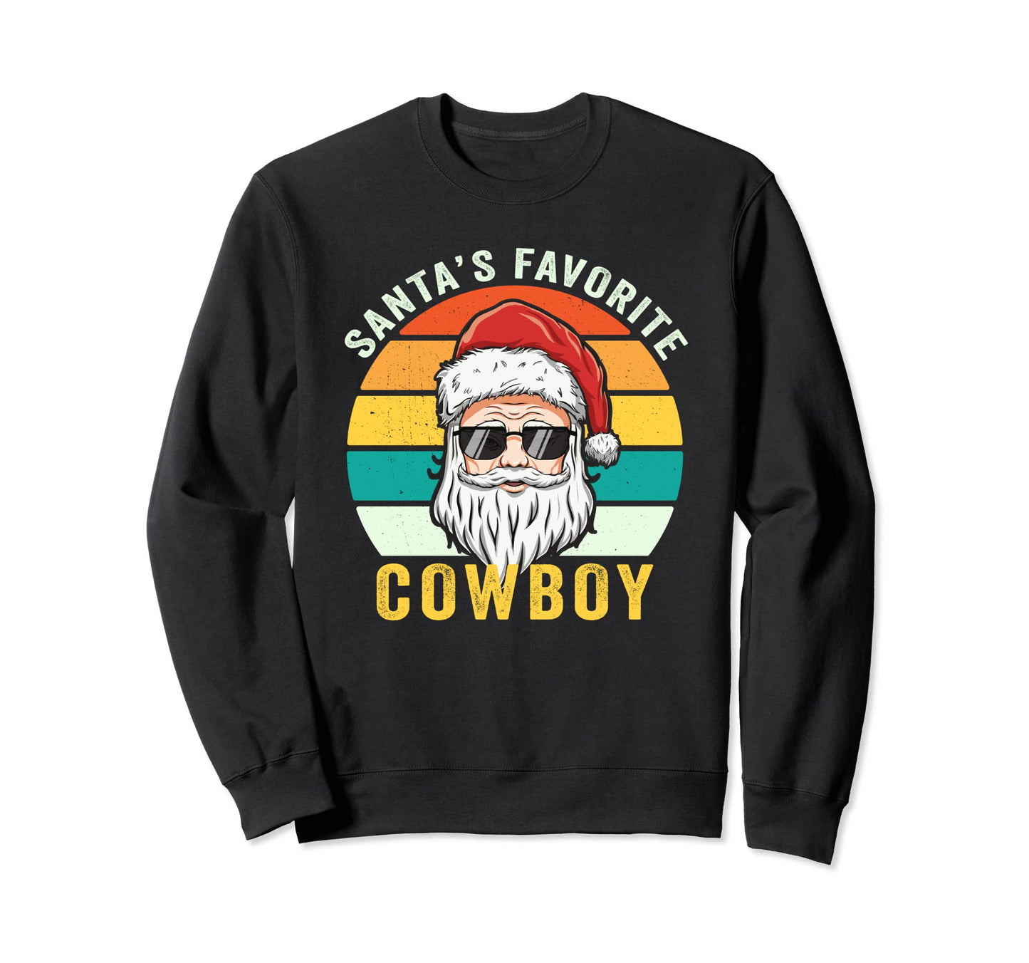 Santas Favorite Cowboy Rodeo Sweatshirt - Minimalist Print for Adults - T-Shirt, Sweatshirt, Hoodie