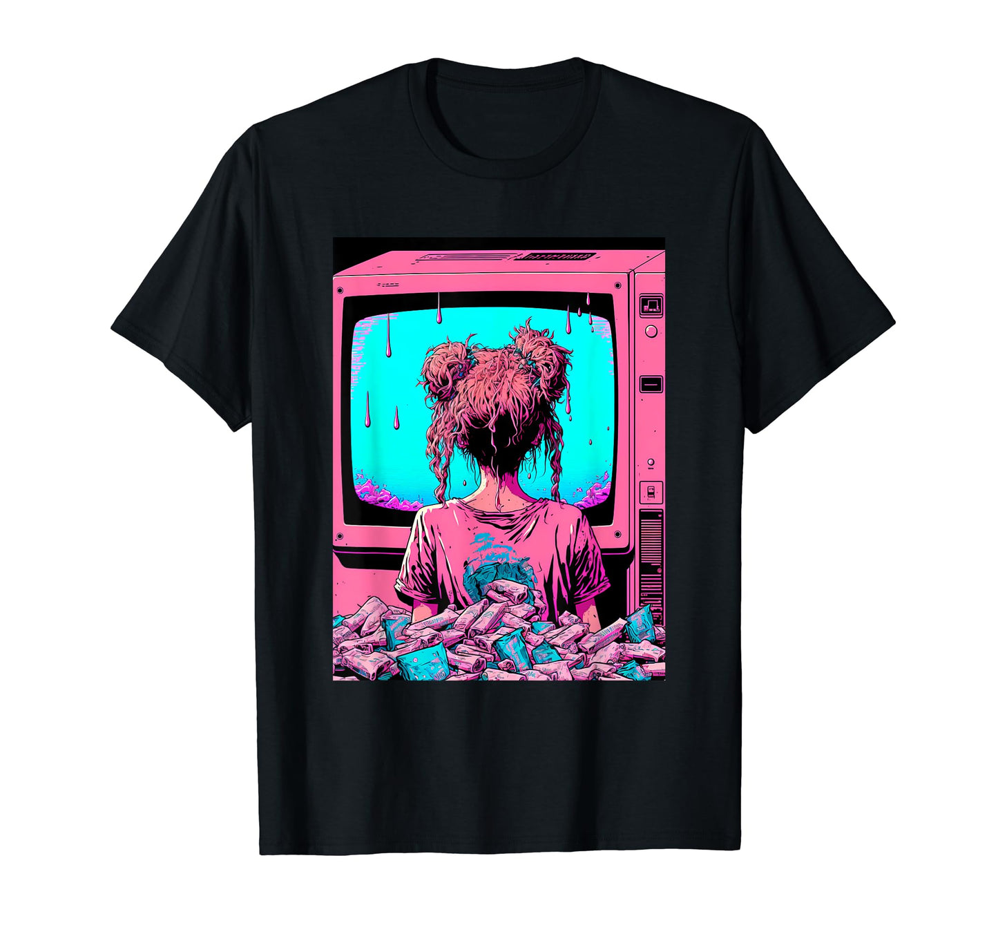 Watcher Japanese Vaporwave Aesthetic T-Shirt - Graphic Print Men Women - T-Shirt, Sweatshirt, Hoodie