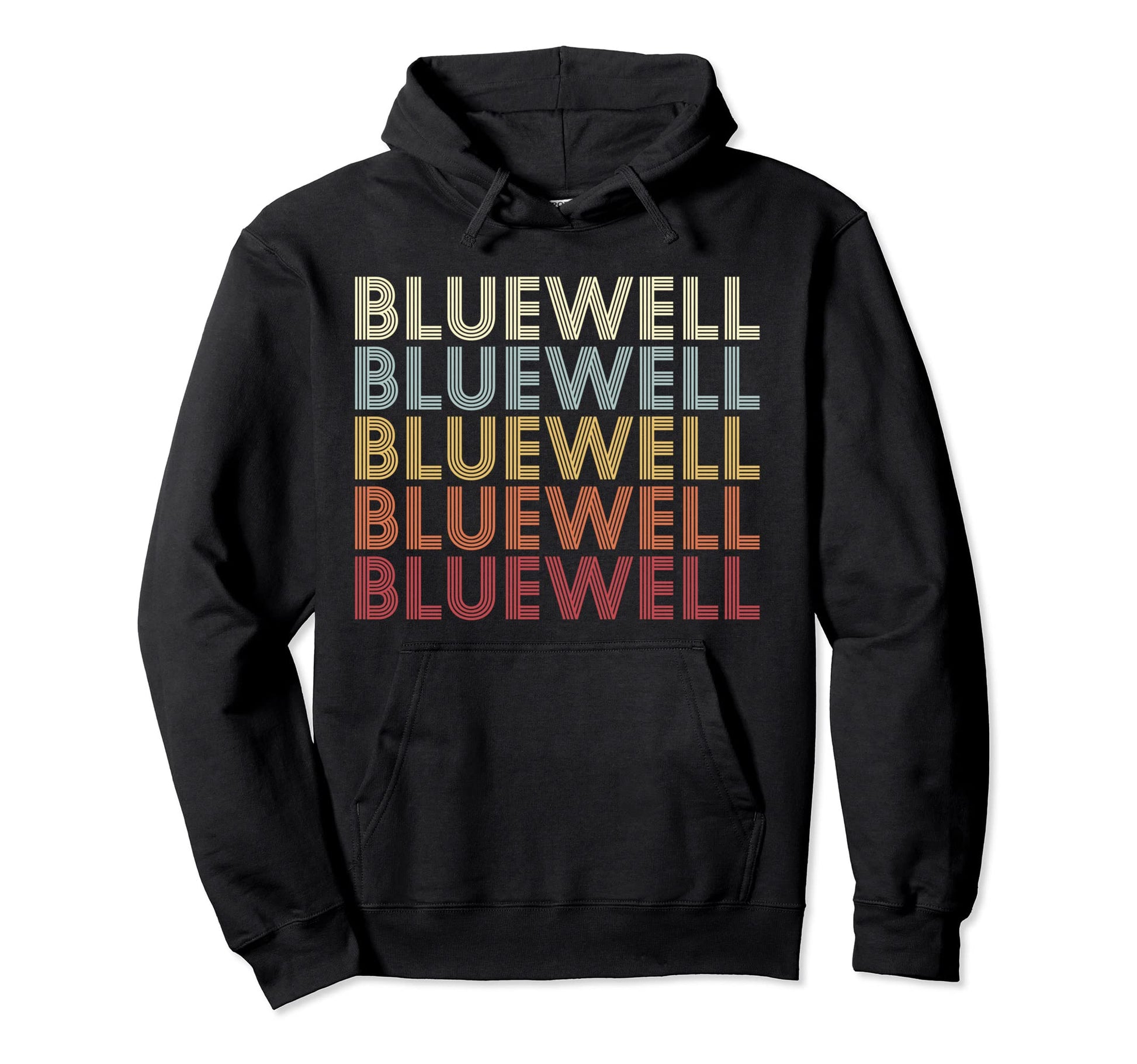 Bluewell West Virginia Bluewell Wv Text Hoodie - Minimalist Print Unisex - T-Shirt, Sweatshirt, Hoodie