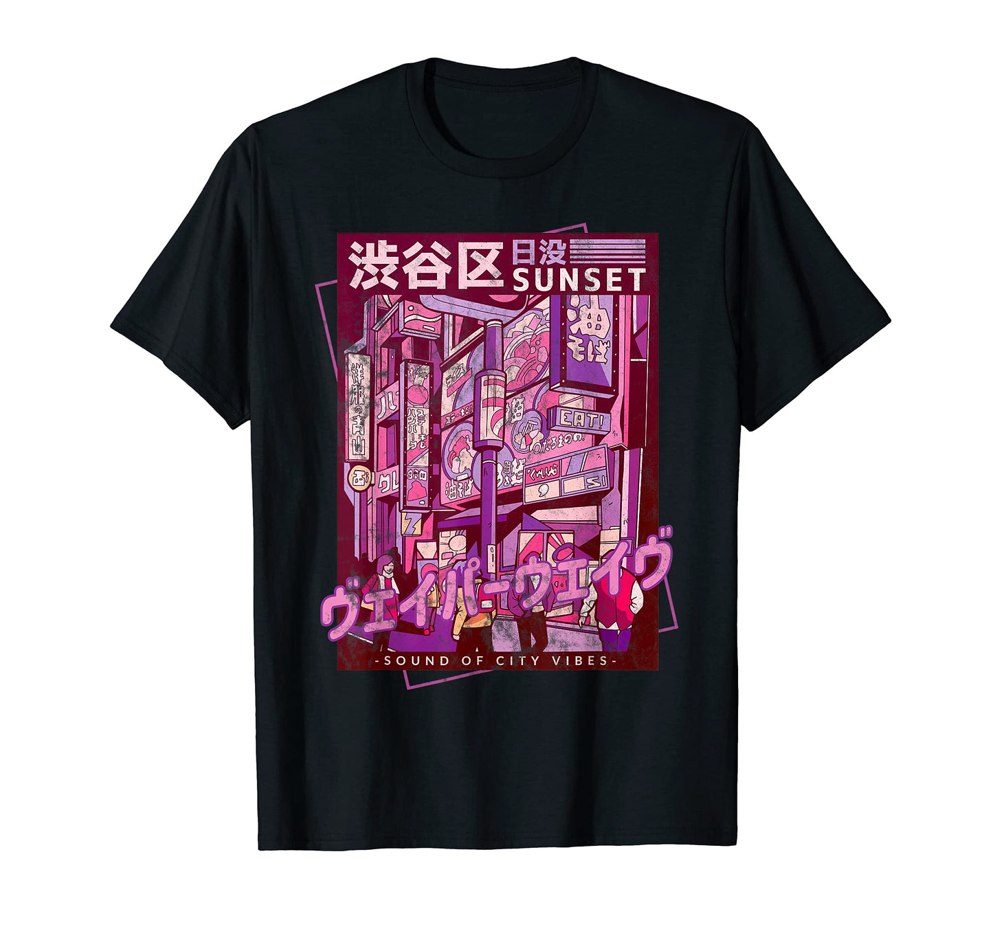 Shibuya Street Japanese Aesthetic T-Shirt - Novelty Apparel Men Women - T-Shirt, Sweatshirt, Hoodie