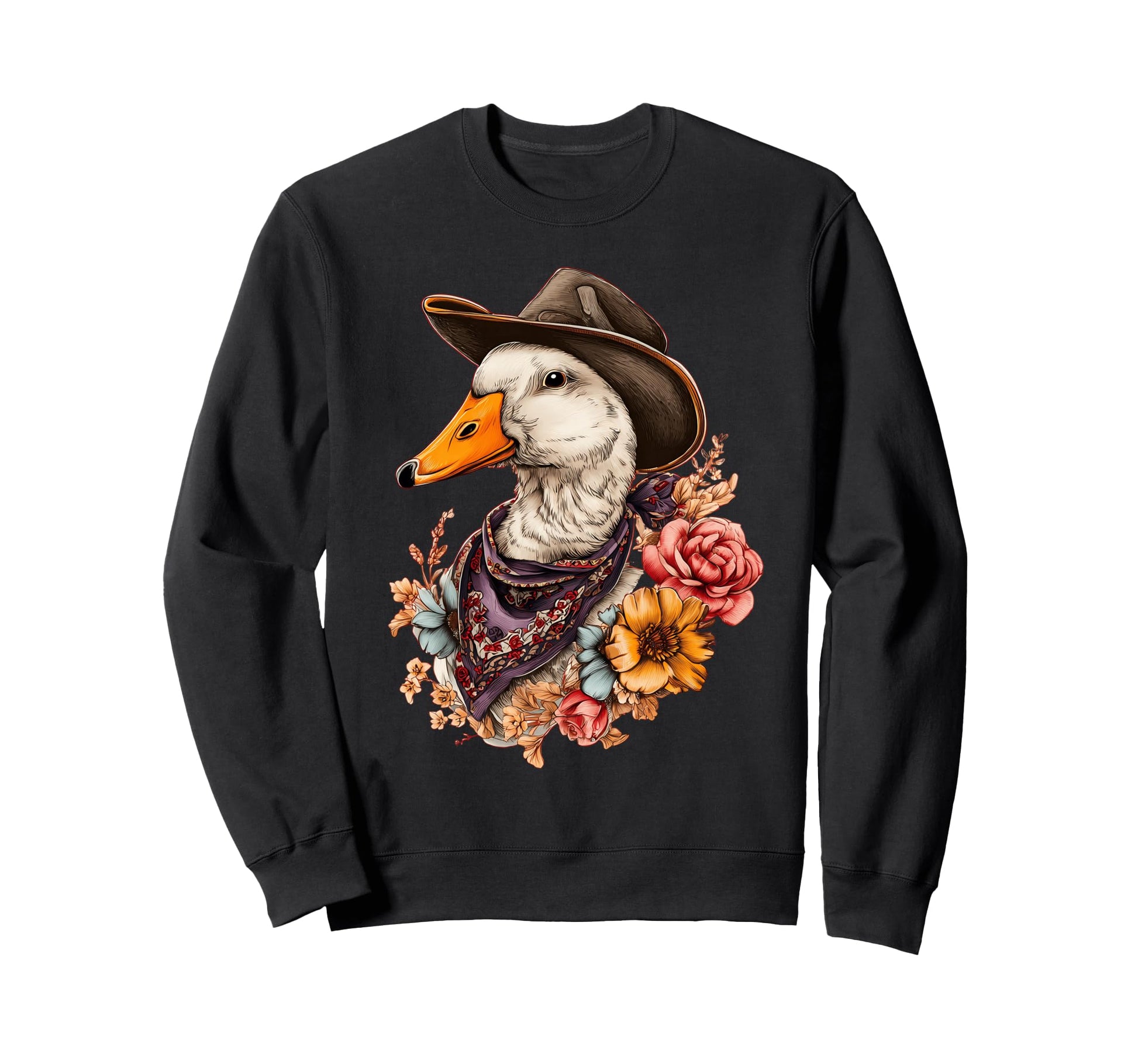 Country Cowboy Goose Rodeo Cowgirl Sweatshirt - Graphic Print Unisex - T-Shirt, Sweatshirt, Hoodie