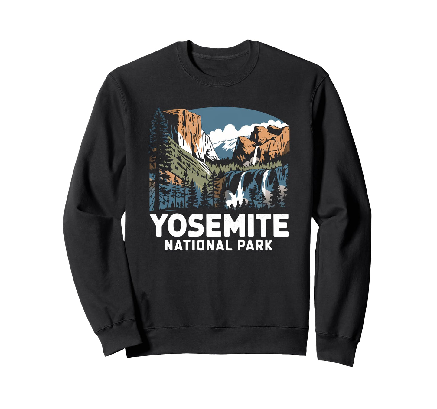 Yosemite Falls California National Sweatshirt - Custom Art Print Men Women - T-Shirt, Sweatshirt, Hoodie