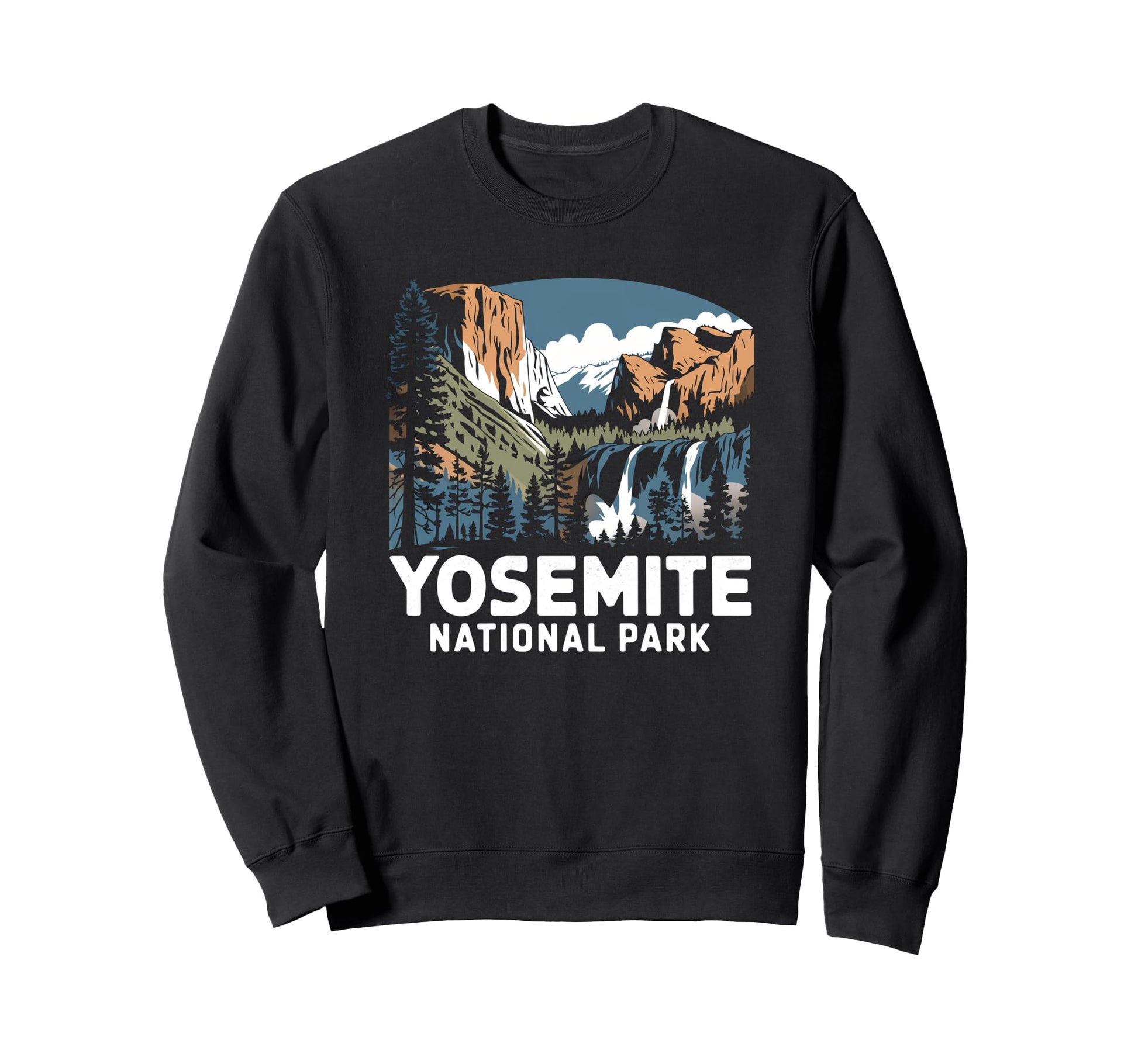 Yosemite Falls California National Sweatshirt - Custom Art Print Men Women - T-Shirt, Sweatshirt, Hoodie