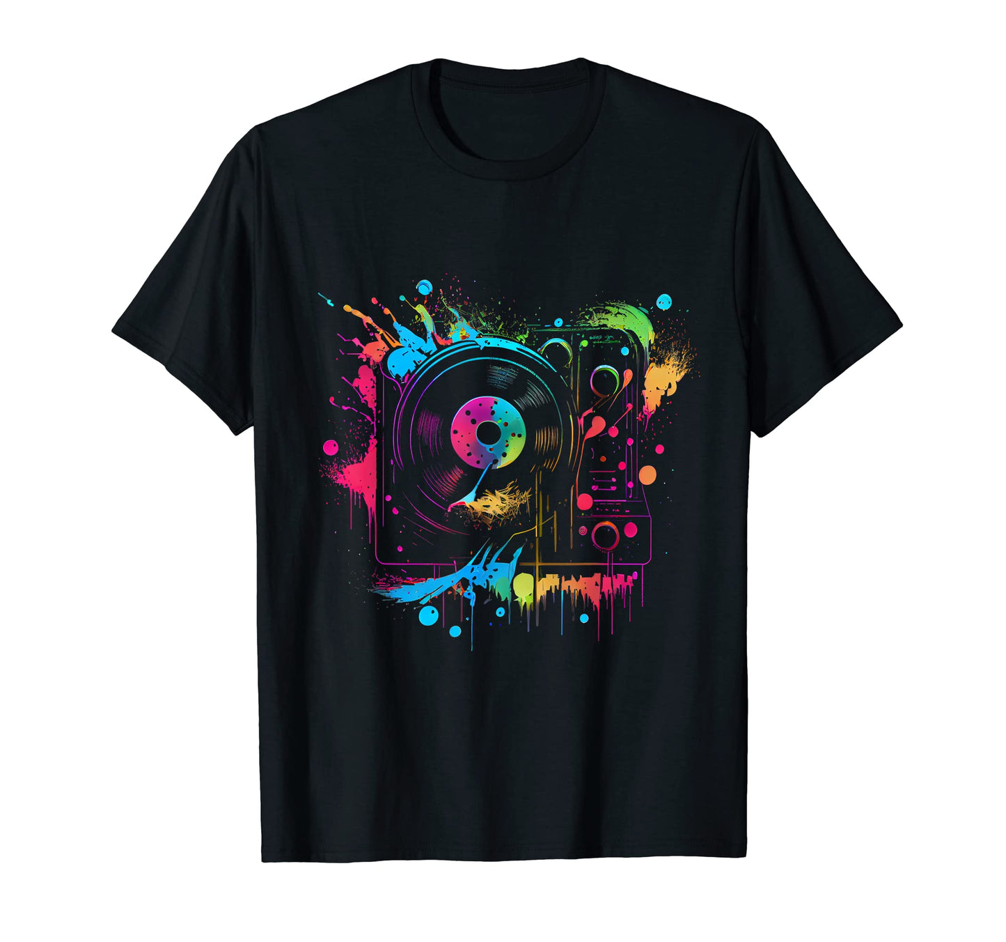 Vinyl 80S Record Turntable T-Shirt - Graphic Print for Adults - T-Shirt, Sweatshirt, Hoodie