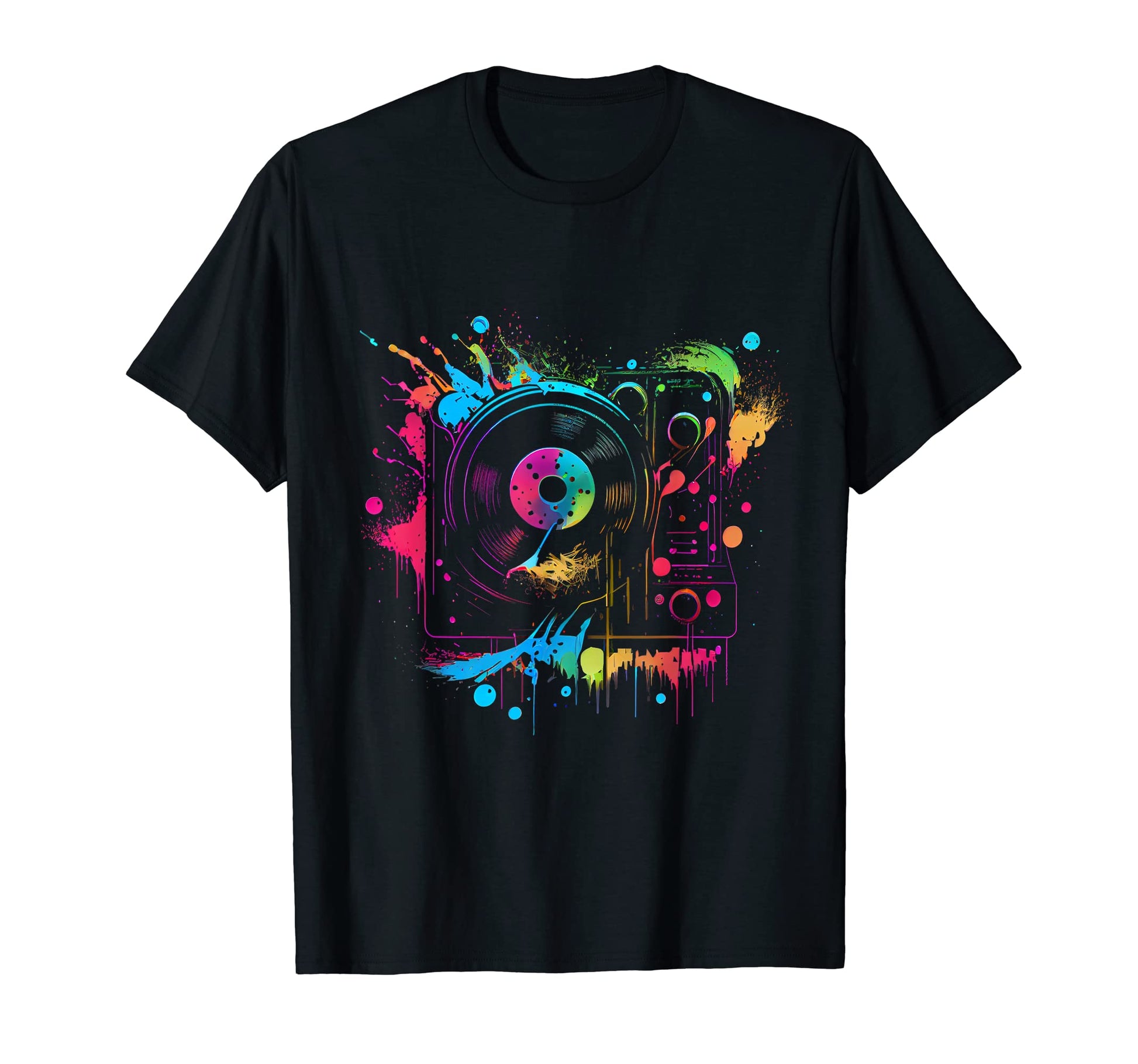Vinyl 80S Record Turntable T-Shirt - Graphic Print for Adults - T-Shirt, Sweatshirt, Hoodie